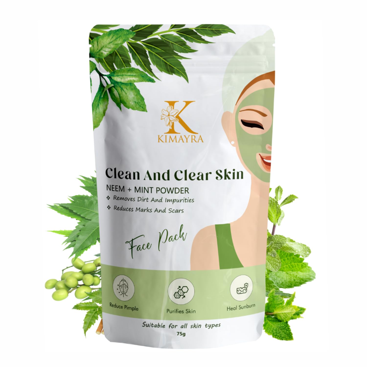 Organic Turmeric & Sandalwood Face Pack Powder for Glowing Skin - Brightening, Exfoliating & Acne Treatment - Perfect for Daily Skincare & Spa Day at Home