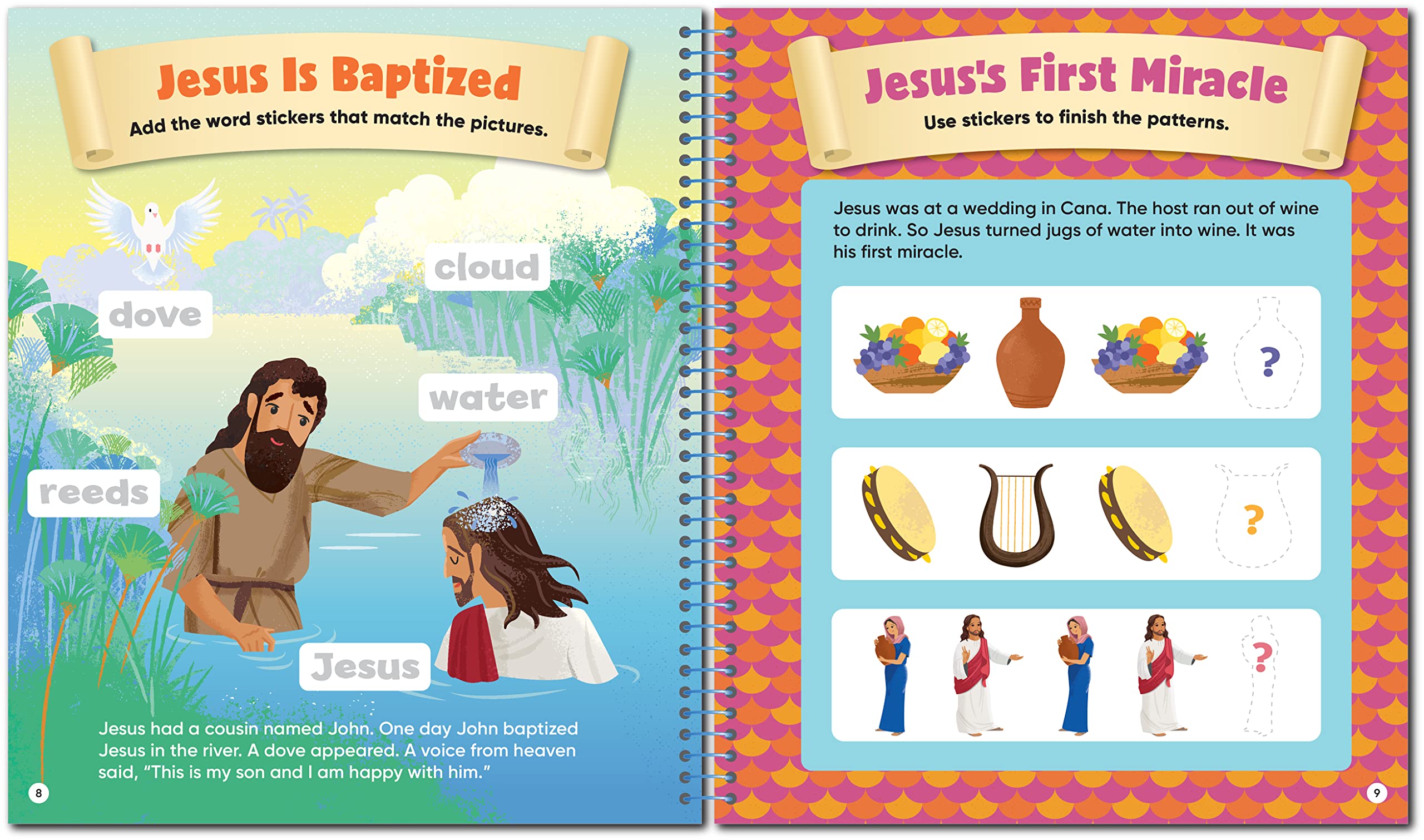 Brain Games - Sticker Activity Book: Stories of Jesus for Kids Ages 3-6 | Bible Learning Fun for Preschoolers & Kindergarten | Perfect for Sunday School & Homeschool Activities