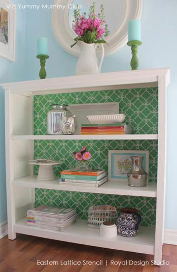 Eastern Lattice Wooden Furniture Stencil - DIY Home Decor, Woodworking Craft Template for Cabinets, Tables, and Wall Art Projects