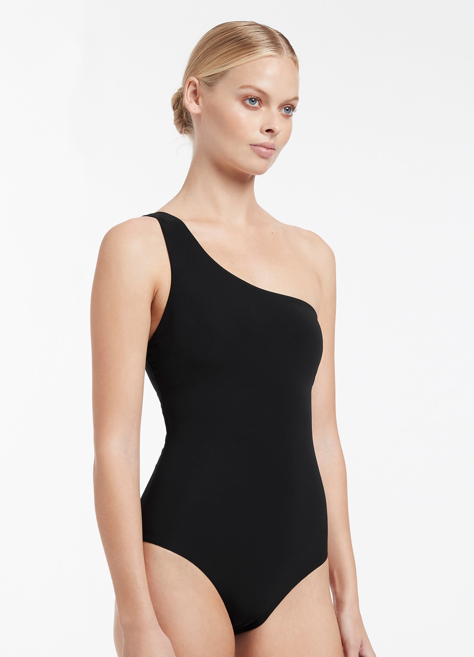 Jetset One Shoulder One Piece Swimsuit - Black | Stylish & Sexy Bathing Suit for Beach, Pool & Vacation