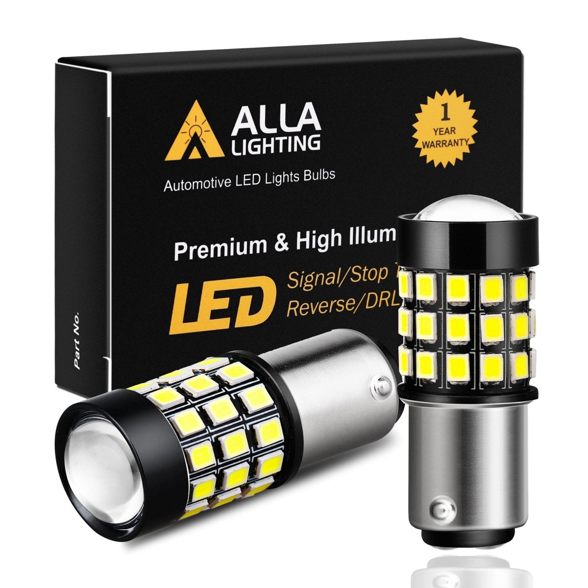 BAY15D 1157 LED Bulbs - Super Bright Red & White Dual Function Bulbs for Brake Lights, Turn Signals, Stop Lights & Reverse Lights | Perfect for Cars, Trucks, SUVs & Motorcycles