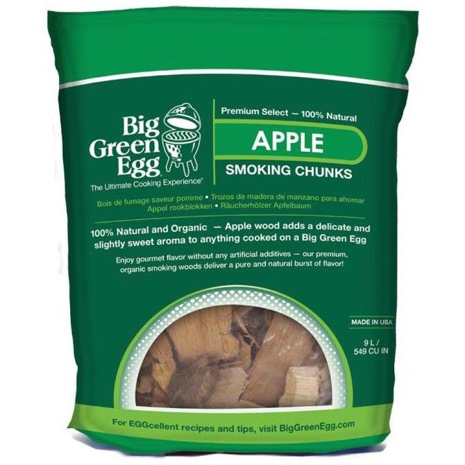 Premium Apple Wood Chunks for Smoking - Big Green Egg Compatible (114617) - Perfect for BBQ, Grilling, and Enhancing Meat Flavors