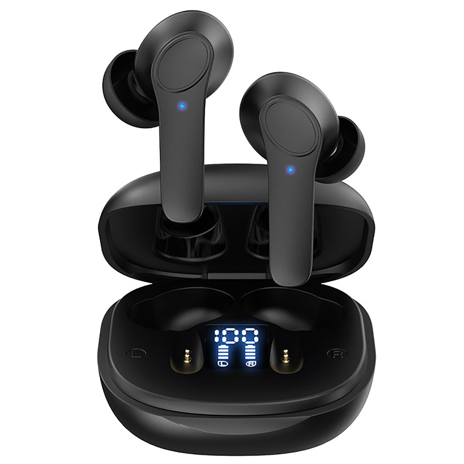 Real-Time Translation Earbuds with 144 Languages & Accents - Two-Way Voice Translator for Travel, Business & Multilingual Conversations (Black)