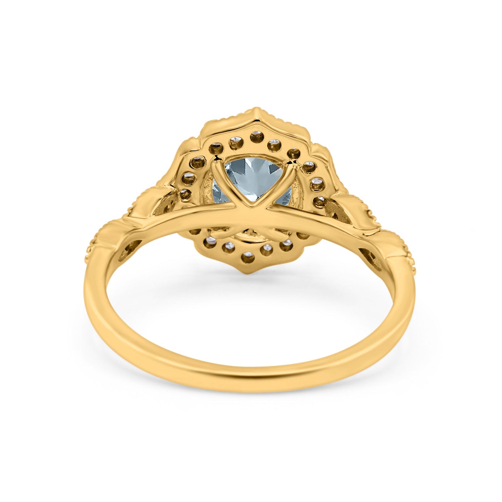 14K Gold 1.42ct Art Deco Round 7mm G SI Diamond Engagement Wedding Ring for Women - Elegant Vintage Bridal Jewelry for Proposals, Anniversaries & Special Occasions