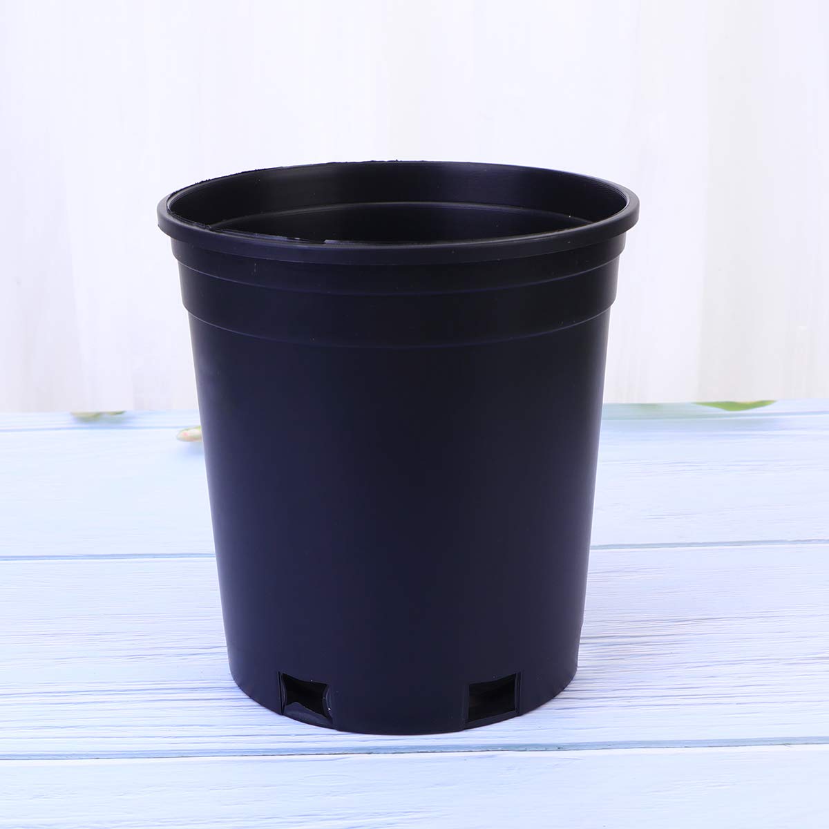 **Cabilock 5-Pack Thick Plastic Round Plant Pots - 1 Gallon Tree Growing Bucket, Balcony Garden Planters for Indoor & Outdoor Plants (Black) - Perfect for Herbs, Flowers, and Small Trees**