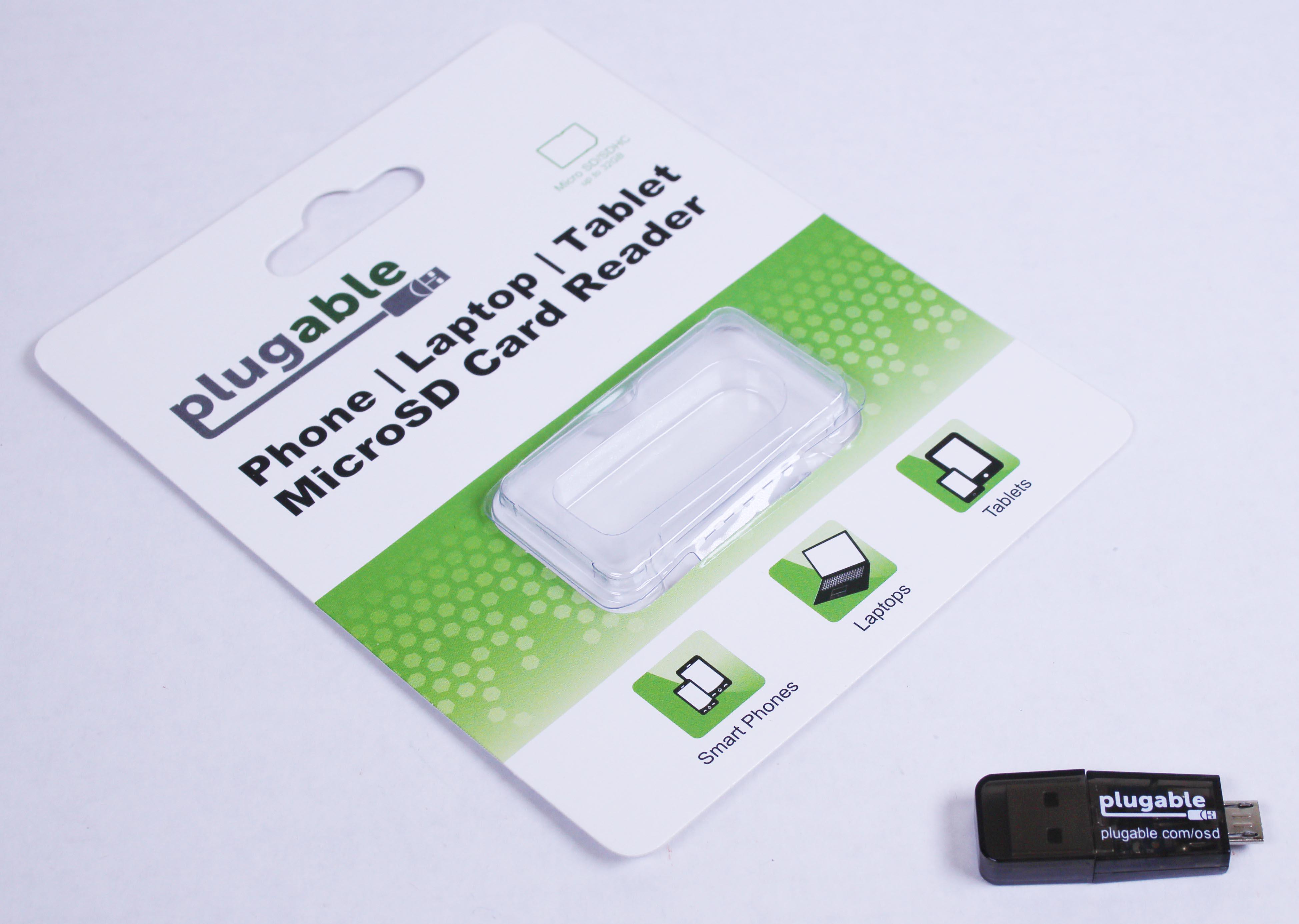 Plugable USB 2.0 MicroSD Card Reader - Fast Data Transfer for Smartphones, Laptops & Tablets - Perfect for Photo Backup, File Sharing and Mobile Storage Expansion