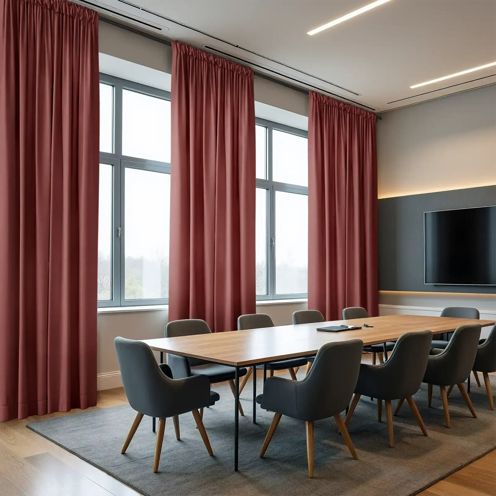 REGAL Fireproof Flame Retardant Curtain Soft Top - Heat Resistant Window Drapes for Home Safety & Fire Protection | Perfect for Living Rooms, Bedrooms & Emergency Exits