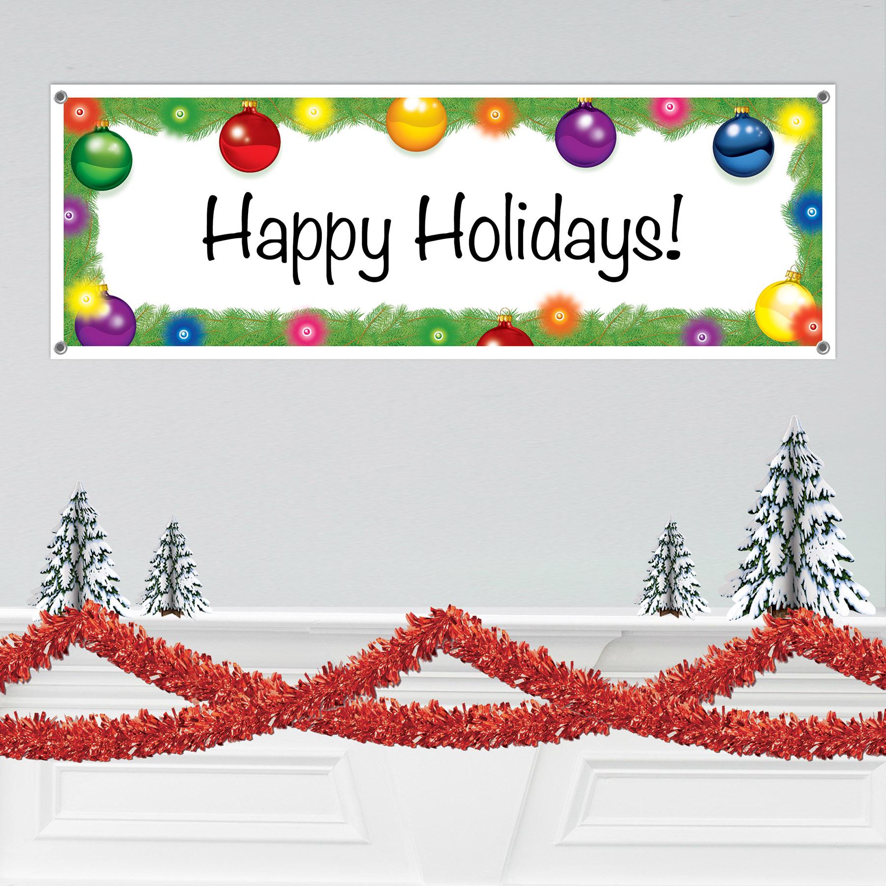 12 Pack Beistle Christmas Holiday Sign Banner - Festive Party Decorations for Home, Office & Holiday Celebrations