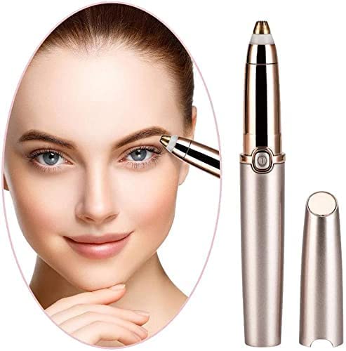 CARTSRUSHTI Women's Facial Hair Remover & Eyebrow Trimmer - Painless Epilator for Upper Lip, Chin & Face - Precise Pink Hair Removal Device (2022 Upgrade) - Perfect for Travel, Home & Salon Use