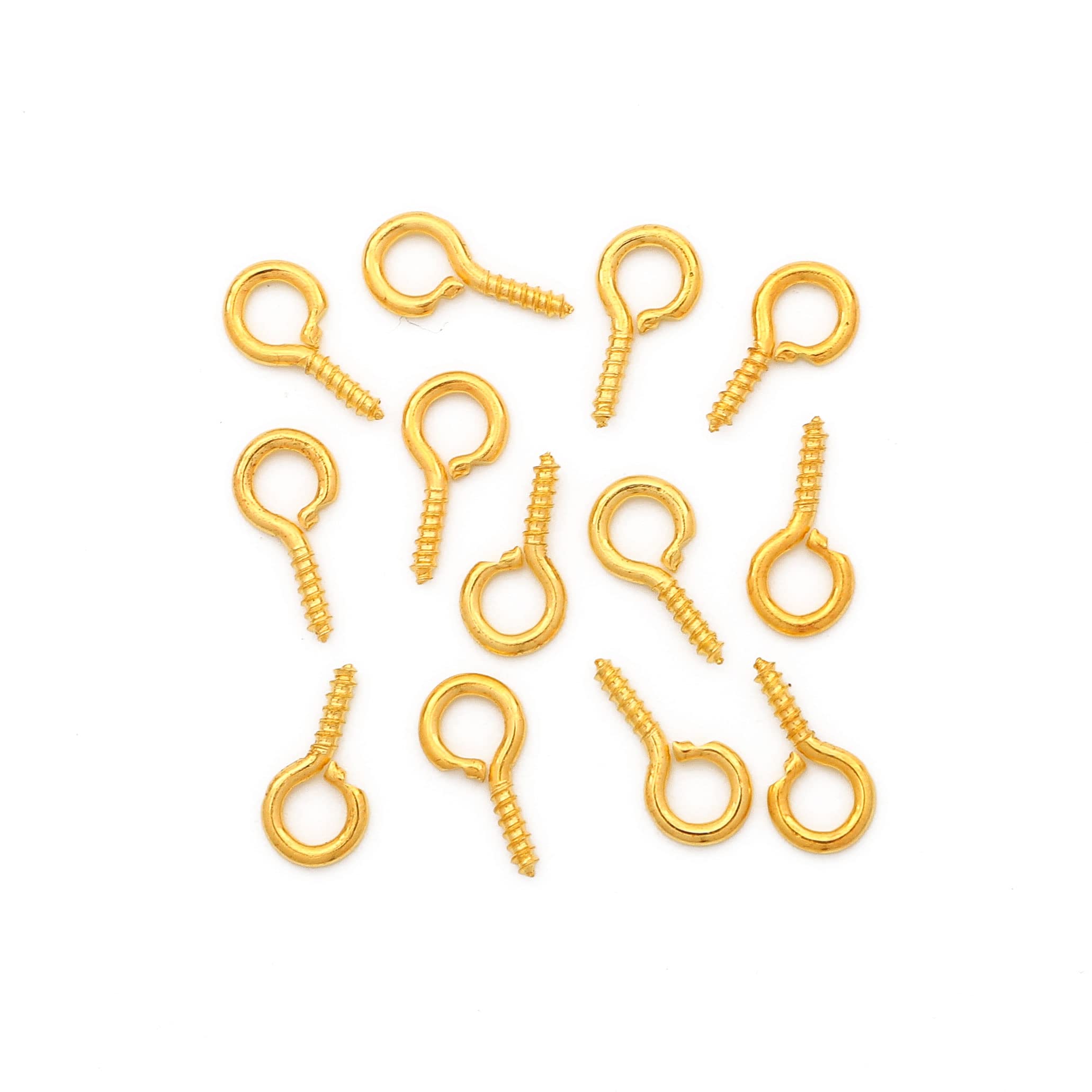 700pcs Small Screw Eye Pins - 3 Sizes Mini Metal Eye Hooks with Threaded Screw for DIY Jewelry Making, Crafts & Pendants (Gold) | Perfect for Earrings, Necklaces & Handmade Accessories