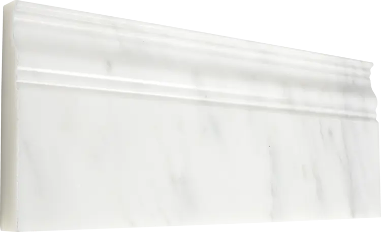 Premium White Marble Baseboard Molding - Classic Oriental Design for Home & Office Decoration - Perfect for Living Rooms, Bedrooms, and Commercial Spaces