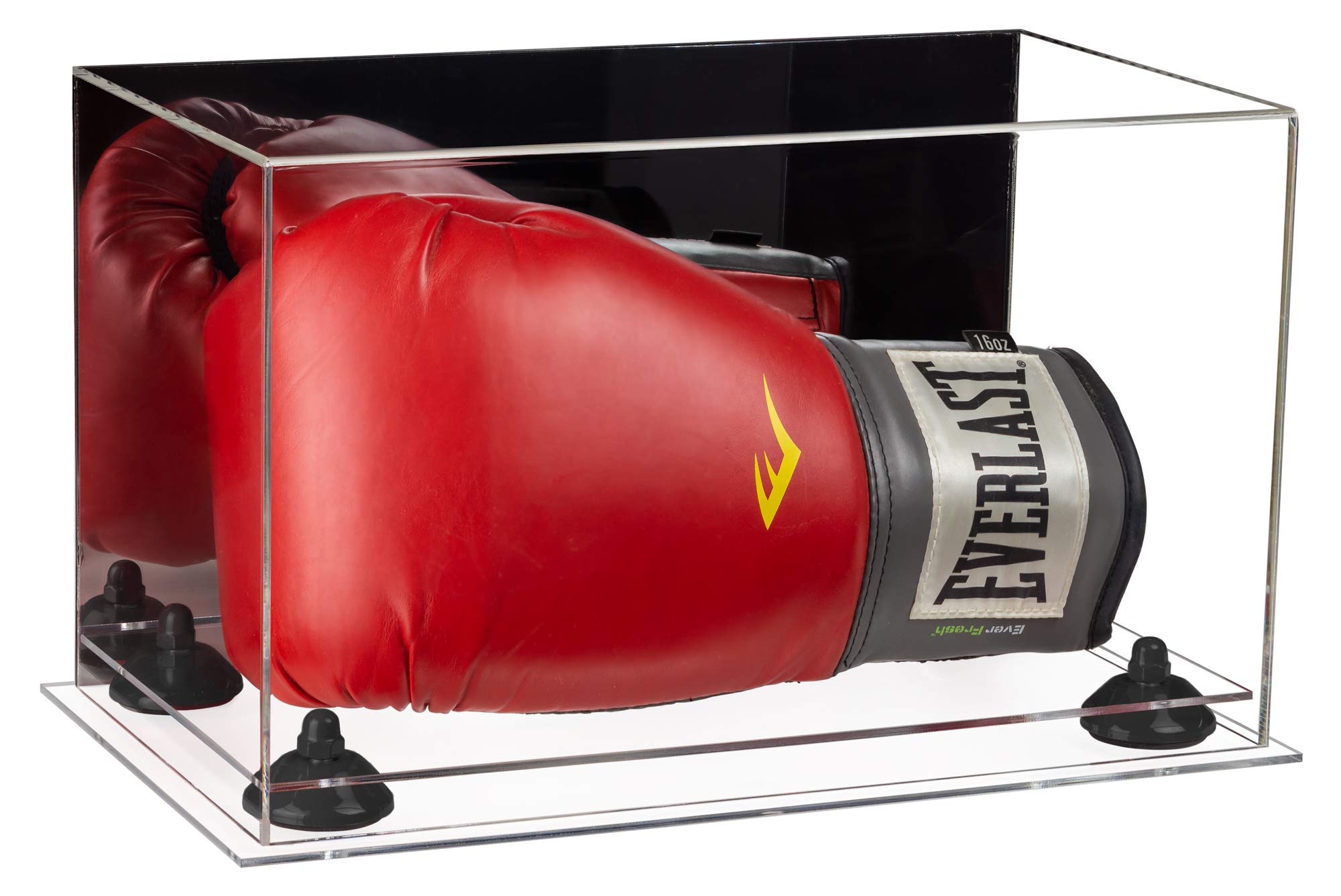 Premium Acrylic Display Case for Boxing Gloves - Showcase Full-Size Collectibles & Memorabilia - Perfect for Sports Collections, Man Cave Decor, and Retail Displays