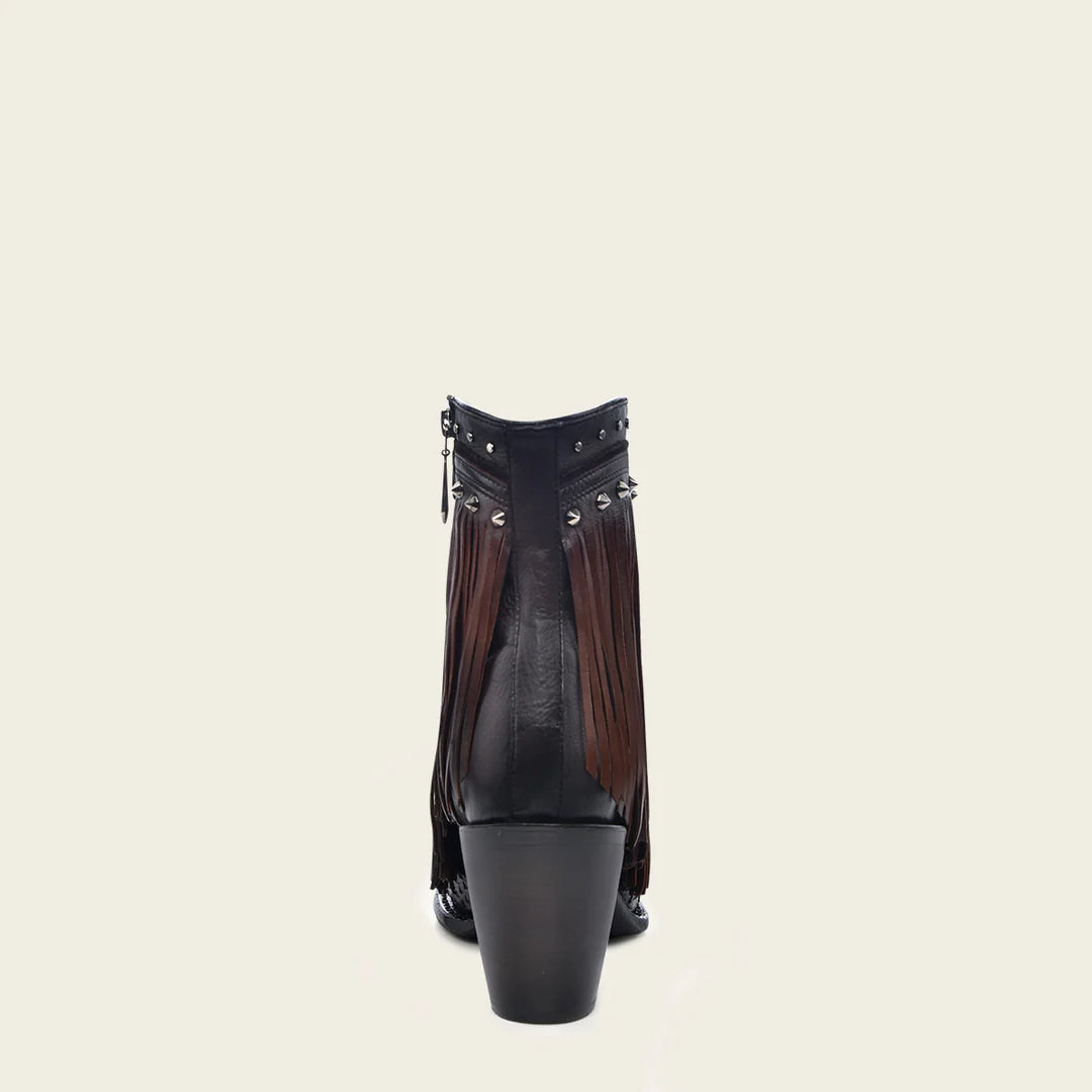 Women's Cuadra Chocolate Western Cowgirl Python Leather Ankle Boots - Stylish & Comfortable for Country Rides, Rodeos & Night Out