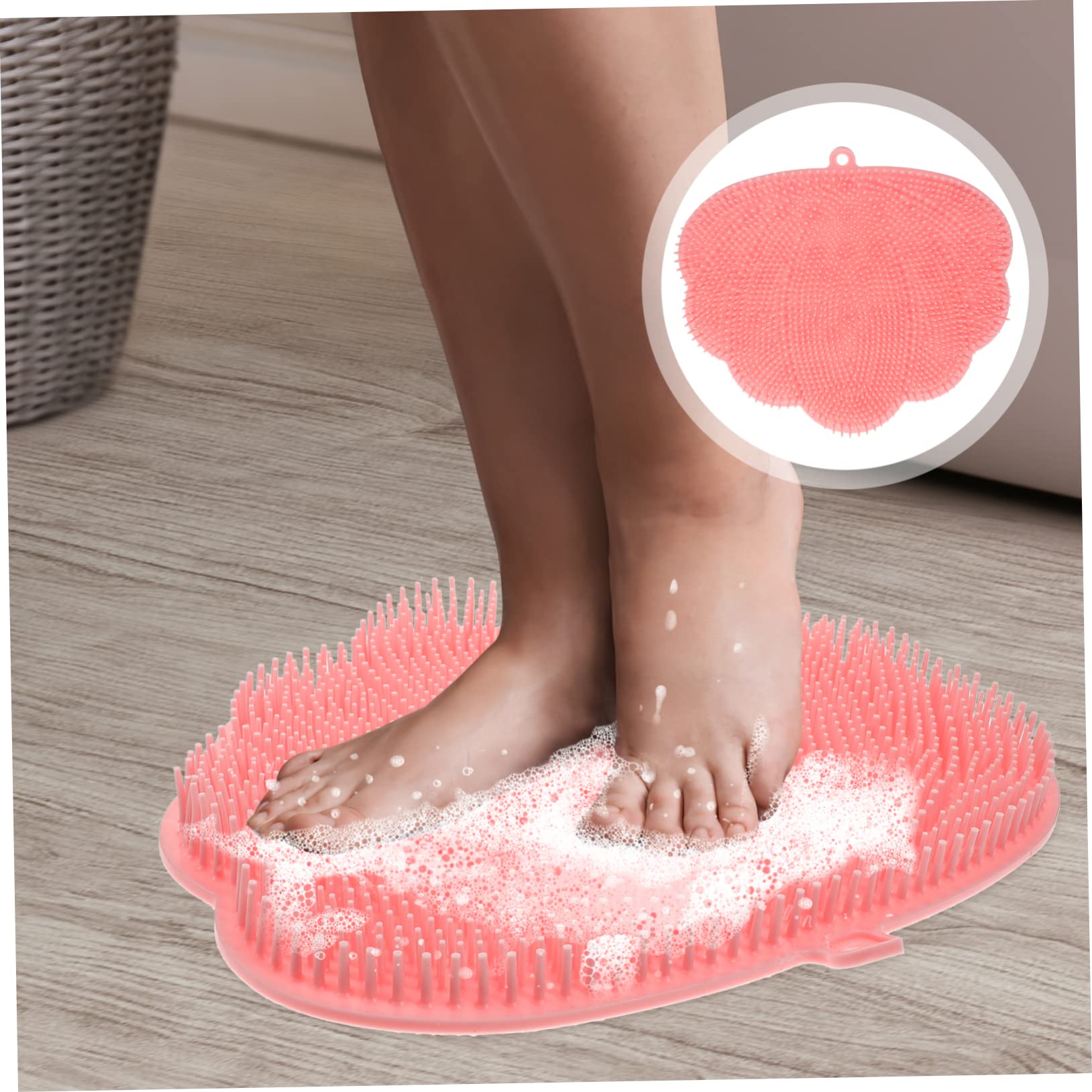 Premium Silicone Bath Scrubber Mat - Exfoliating Foot & Back Scrubber for Shower, Wall Mounted Body Scrubber with Non-Slip Design - Perfect for Exfoliating Dead Skin, Relaxing Bath Time & Spa-Like Experience at Home
