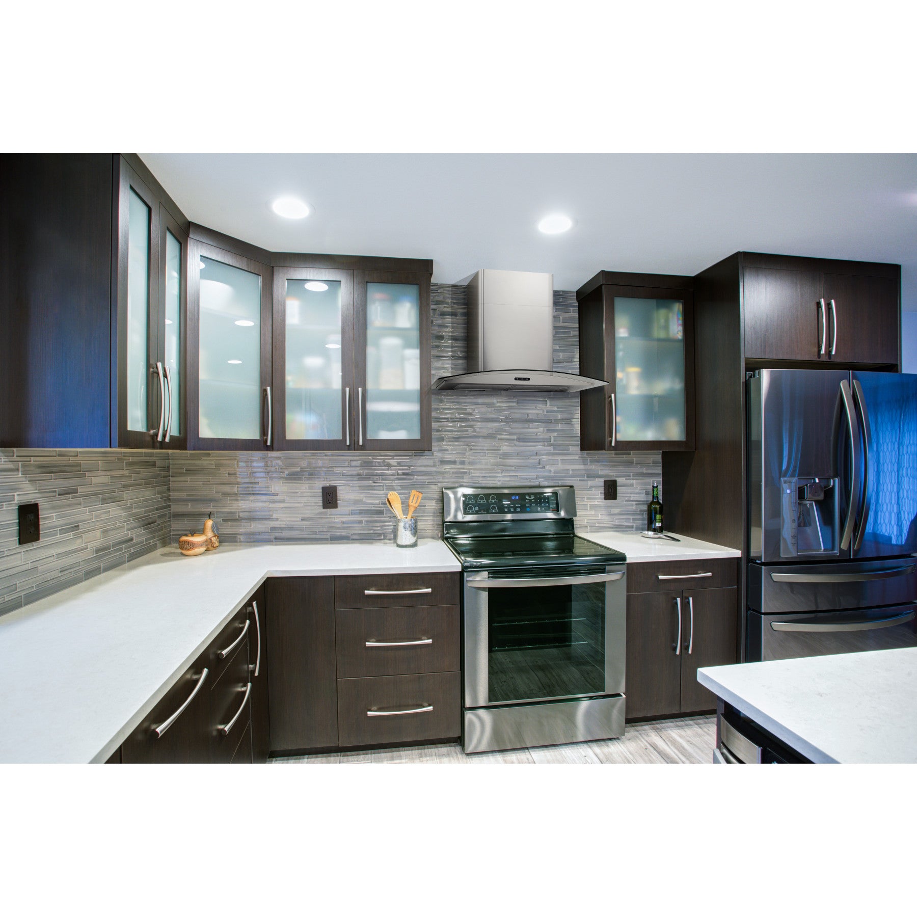 Broan 30-Inch Stainless Steel Range Hood with 400 CFM & Curved Glass - EW4630SS - Perfect for Modern Kitchens & Cooking Ventilation