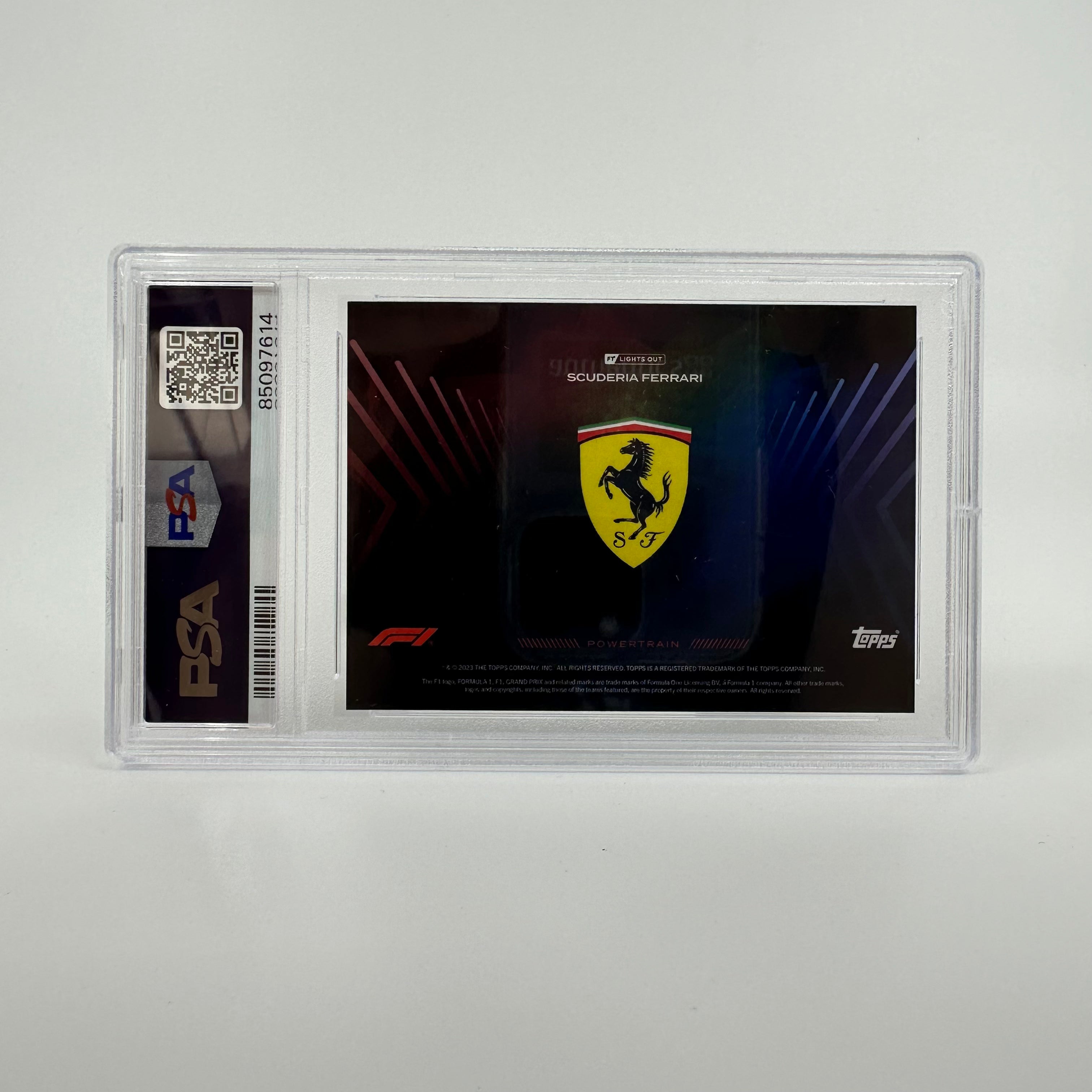 PSA 8 Graded 5/5 Scuderia Ferrari Powertrain Rainbow Trading Card - Perfect for Collectors, Racing Fans & Investment