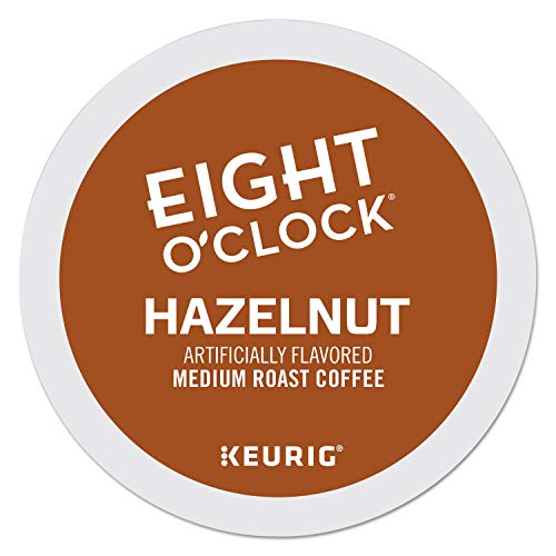 Eight O'Clock Coffee Hazelnut K-Cup Pods for Keurig Brewers - Rich & Aromatic Medium Roast Coffee - Perfect for Morning Brews, Office Use & Entertaining Guests
