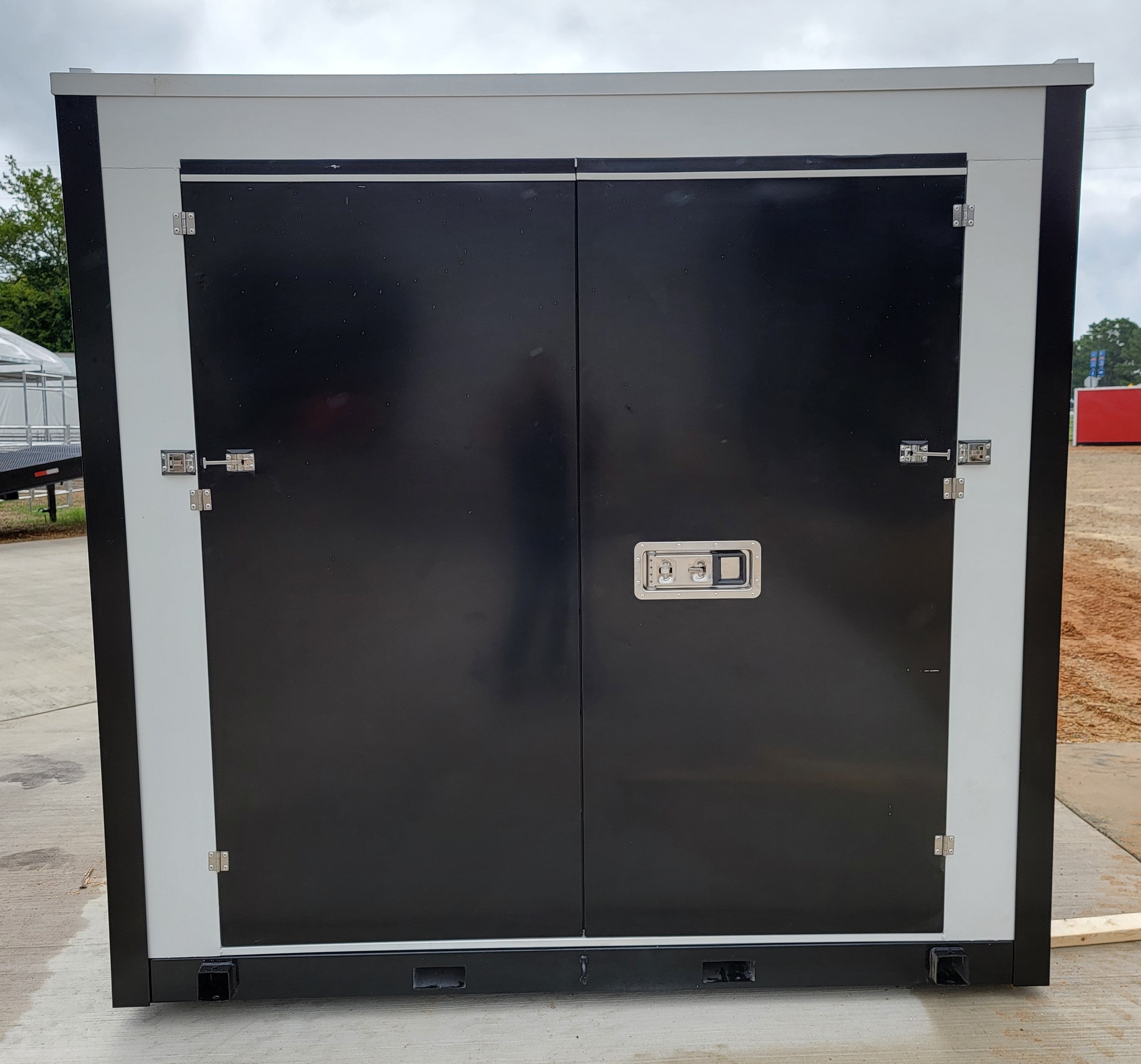 8'x10' Single Door Portable Relocatable Storage Shed - Durable Steel Container Building for Outdoor Storage, Backyard, Garage & Workspace Organization