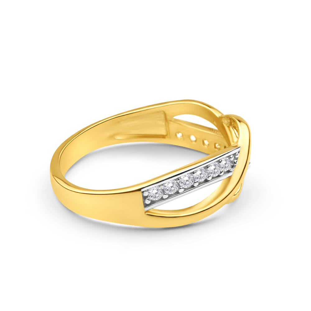 9ct Elegant Yellow Gold Cubic Zirconia Ring for Women - Perfect for Engagement, Anniversary & Special Occasion Gifts