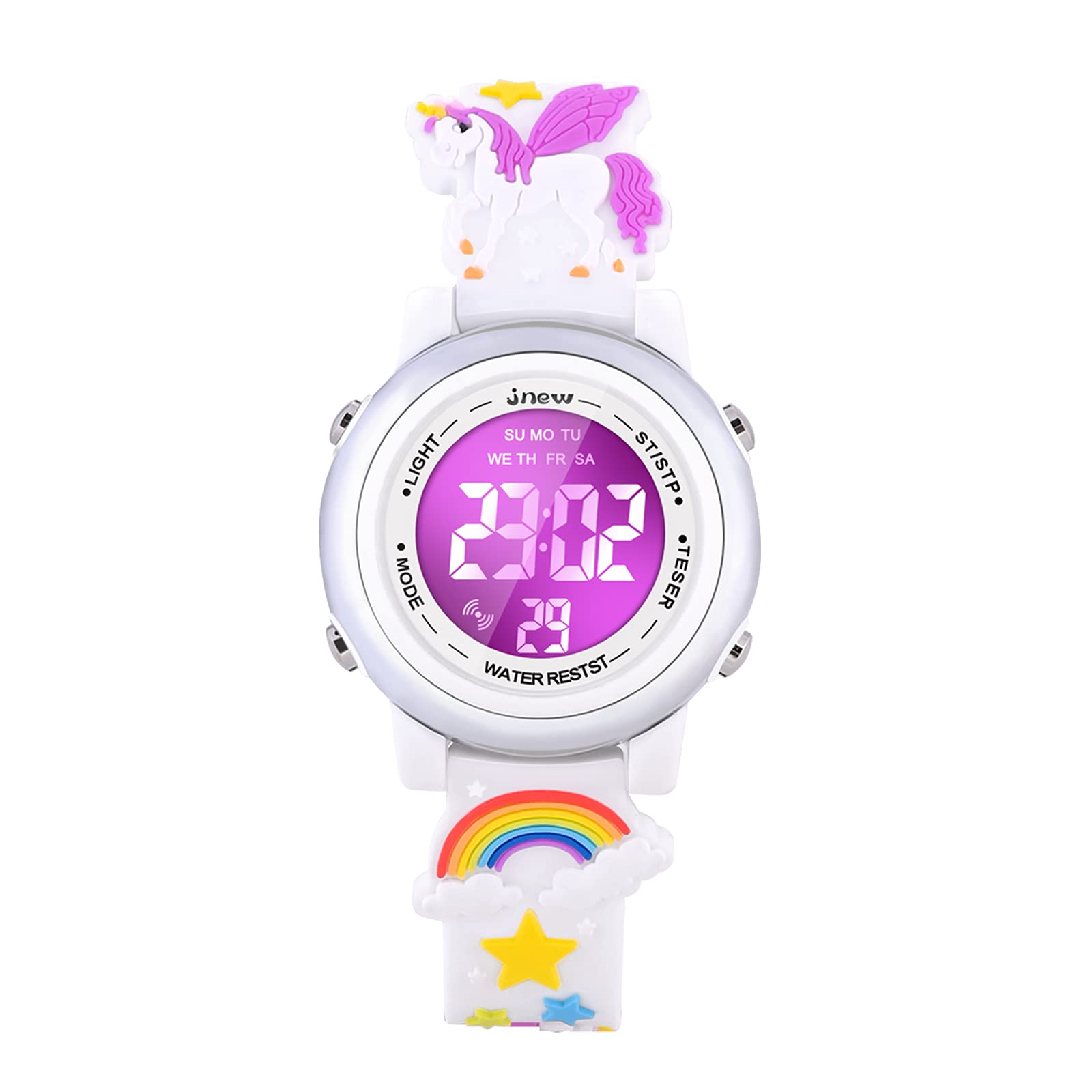 3D Cartoon Waterproof Watch for Girls with Alarm - Best Gift for Ages 3-12 | Swimming & School Use