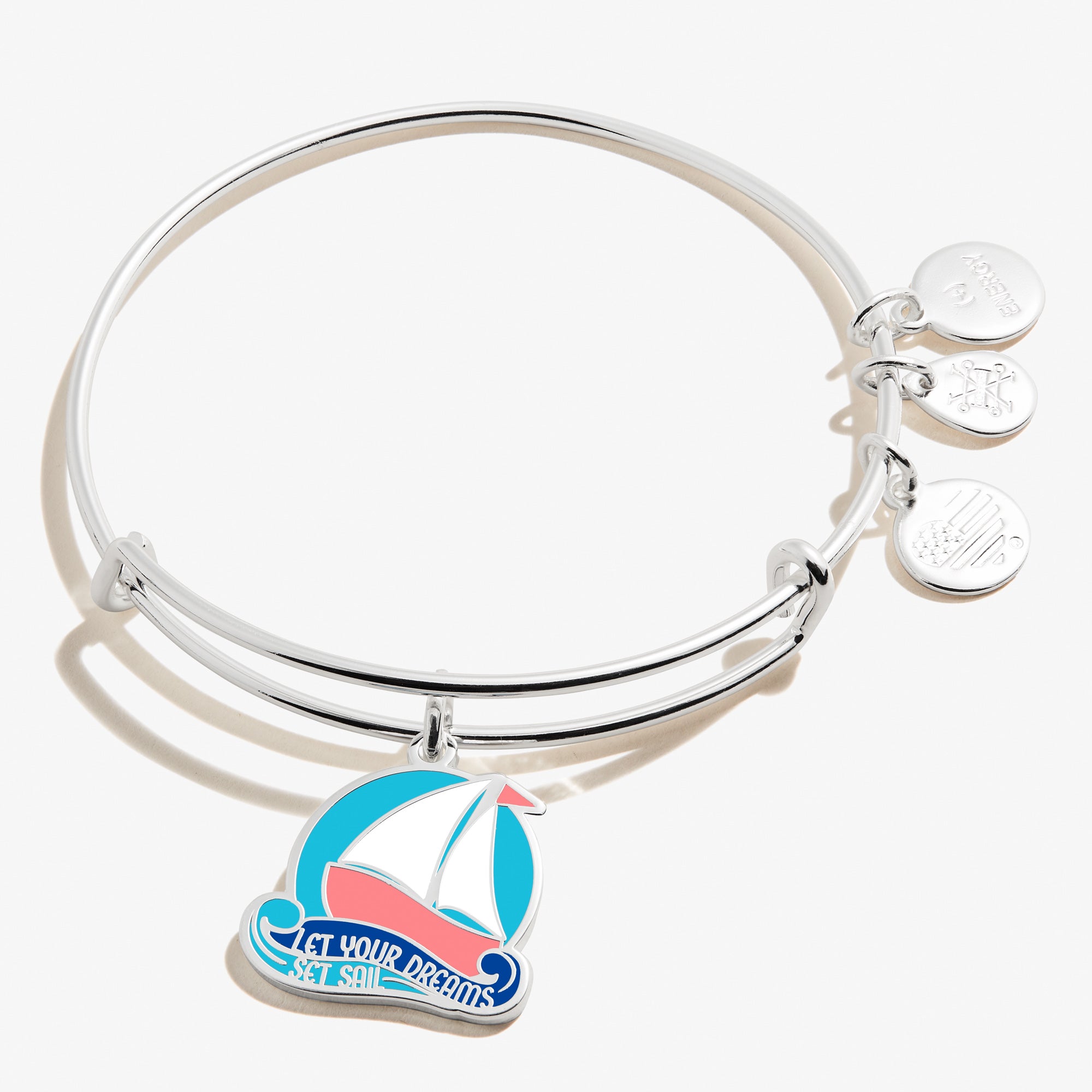 Dream Set Sail Charm Bangle - Elegant Adjustable Bracelet for Women - Perfect for Gifts, Travel & Special Occasions