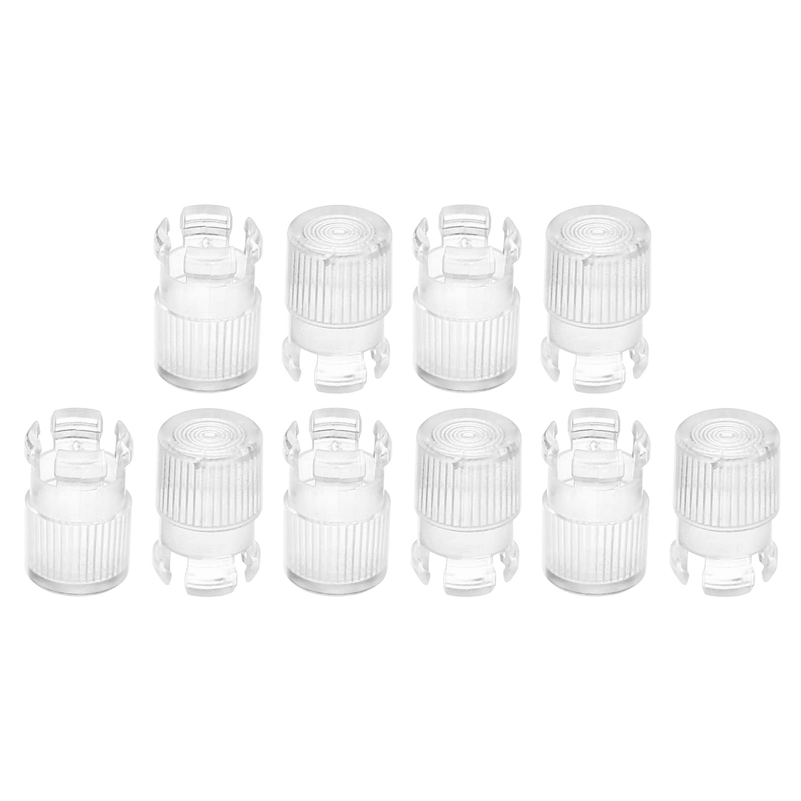 PATIKIL 10 Pack 5mm LED Lamp Sockets - Clear Light Emitting Diode Holder Caps for Bulb Bezel Mount & Panel Display Protection - Perfect for DIY Electronics, Home Lighting Projects & Display Cases