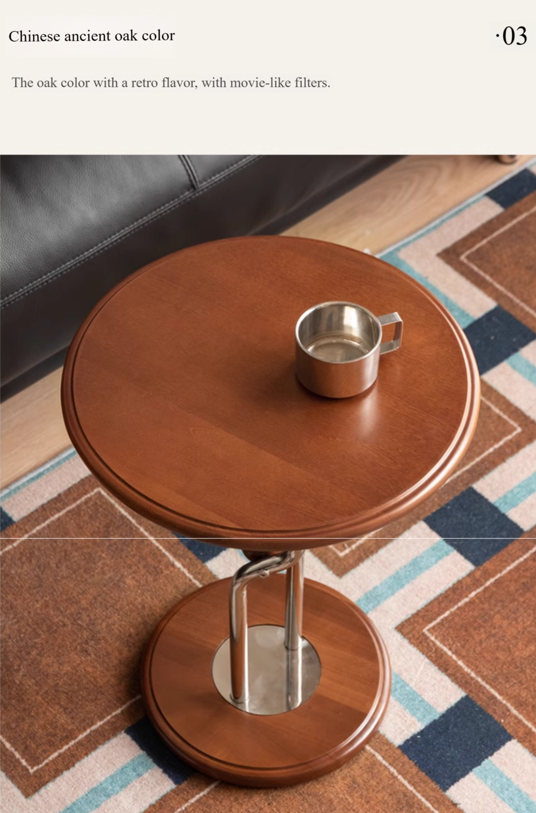 Modern Poplar Solid Wood Bauhaus Style Side Table - Minimalist Nightstand, End Table for Living Room, Bedroom, or Office - Perfect for Coffee, Books, and Decor