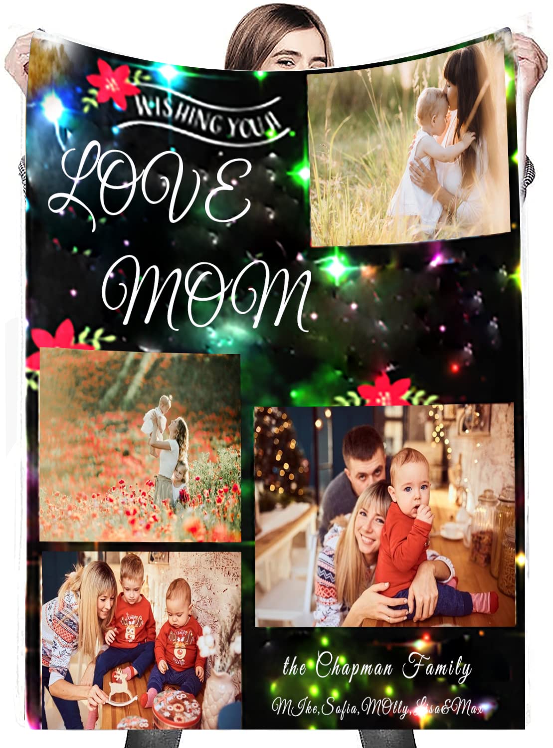 **Custom Photo Blanket for Mom - 60
