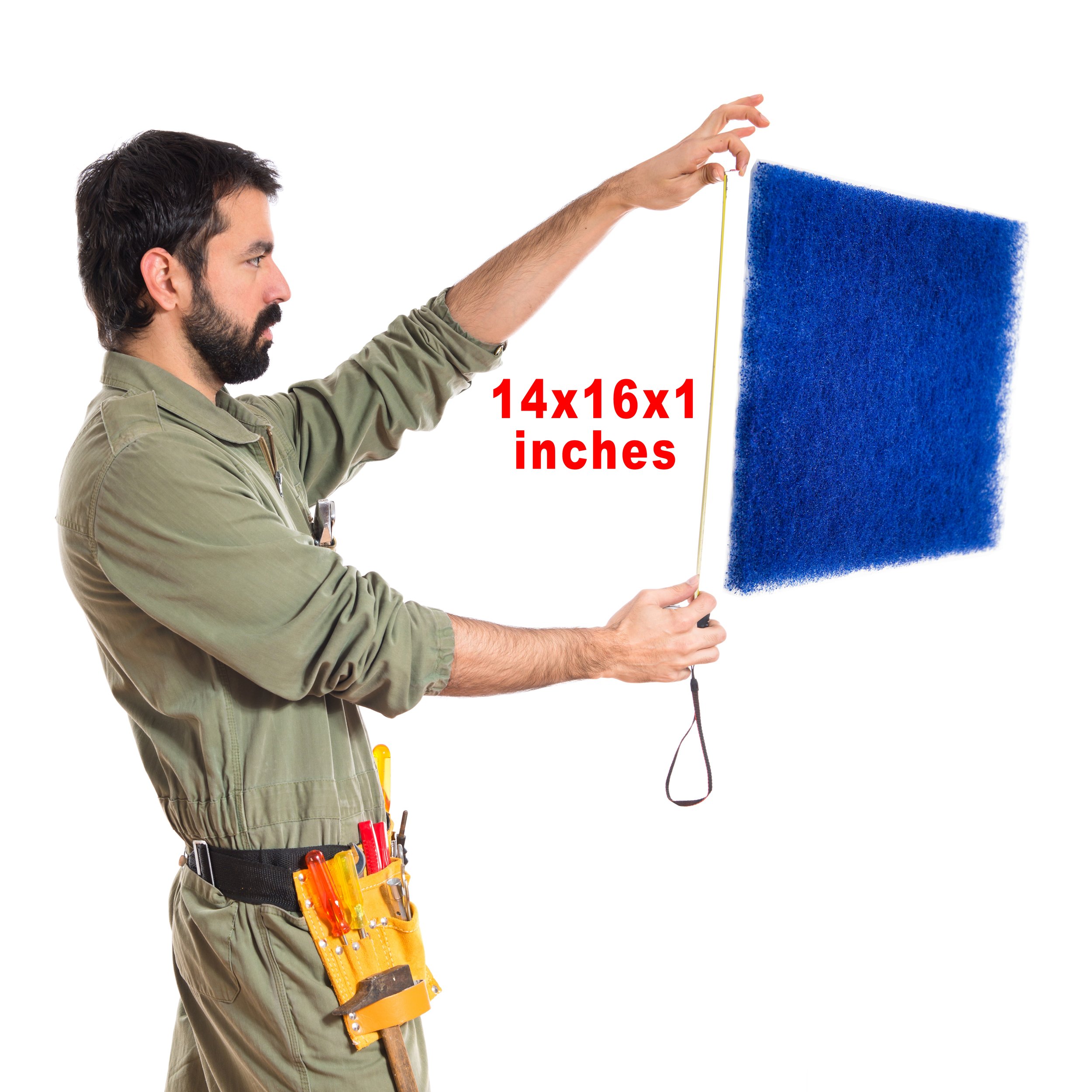 14x16x1 MERV 8 HVAC Furnace & AC Air Filters - 2 Pack for Cleaner Airflow in Homes & Offices