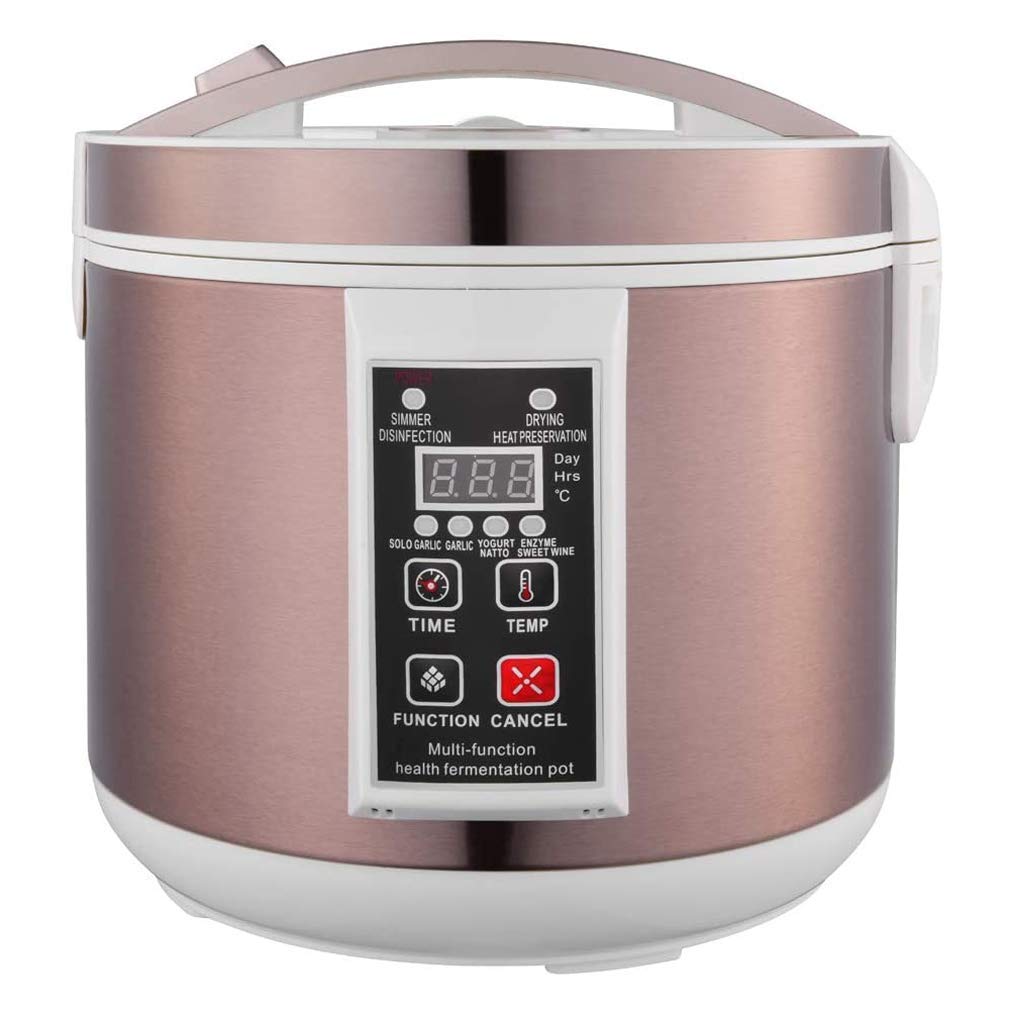 110V 6L Multifunctional Fermentation Pot for Black Garlic, Yogurt, Natto, Kimchi & Fruit Wine - Stainless Steel Shelves - Perfect for Home Brewing, Healthy Fermented Foods & DIY Kitchen Projects