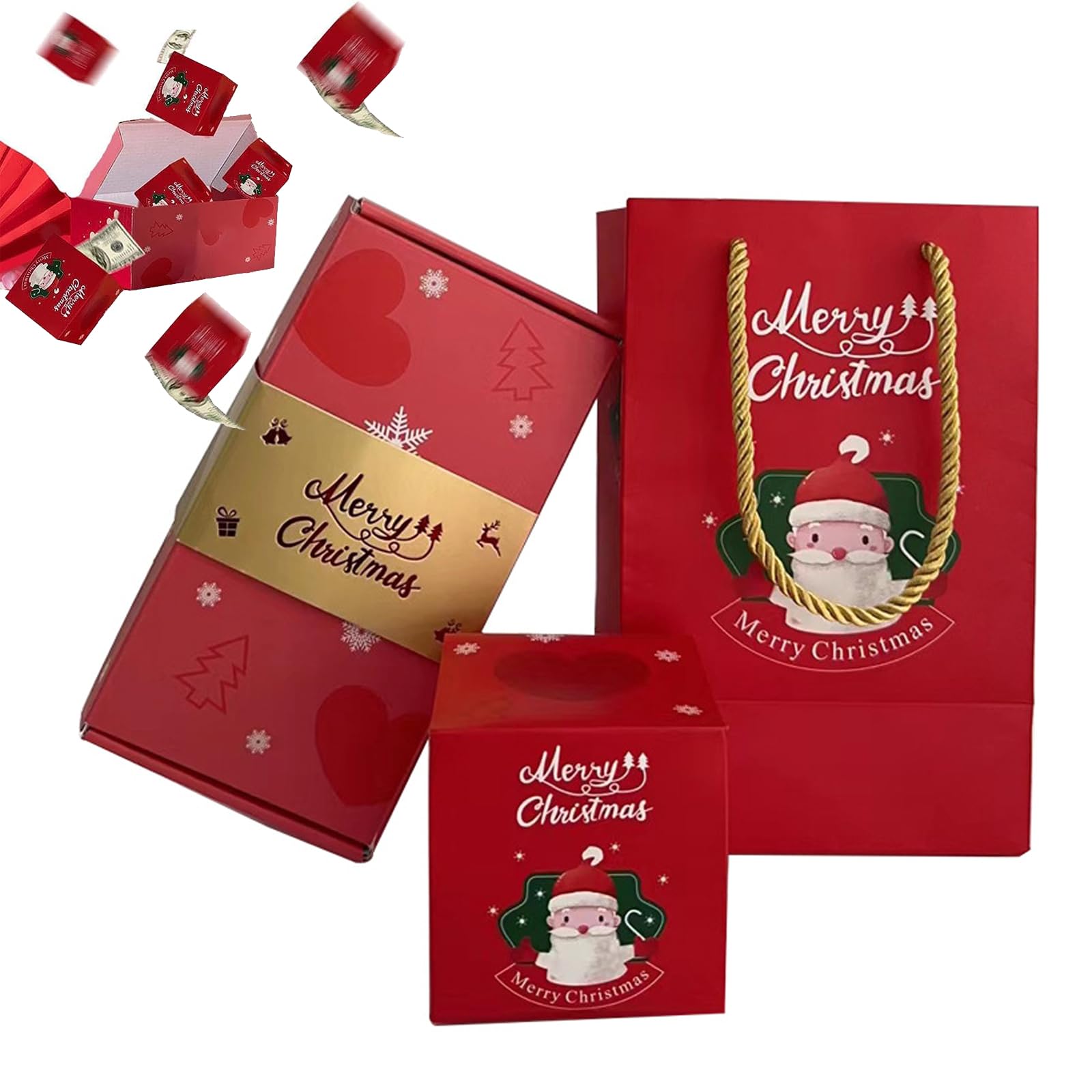 2023 Christmas Surprise Gift Box Set - 12 DIY Explosion Bouncing Photo Album & Red Envelope Gift Boxes for Holiday & Birthday Presents | Creative Folding Gift Idea for Kids, Adults, Party Favors