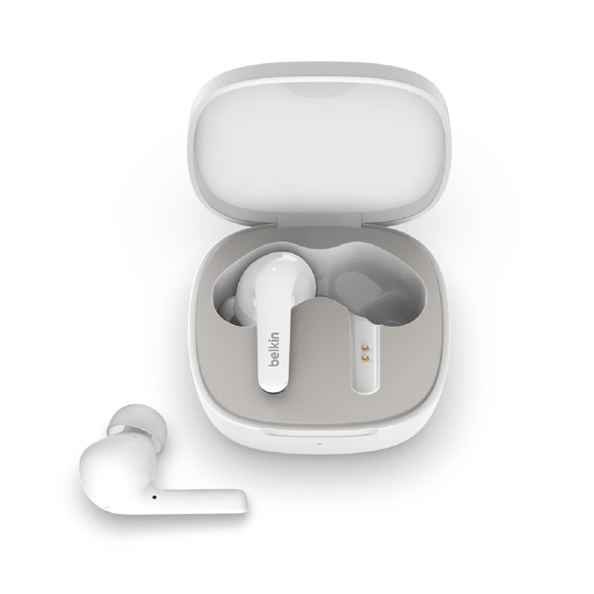 Belkin SoundForm Flow Wireless Earbuds - Bluetooth Headphones with Noise Isolation, IPX5 Waterproof, 24H Battery Life for Running, Gym, Workout & Travel