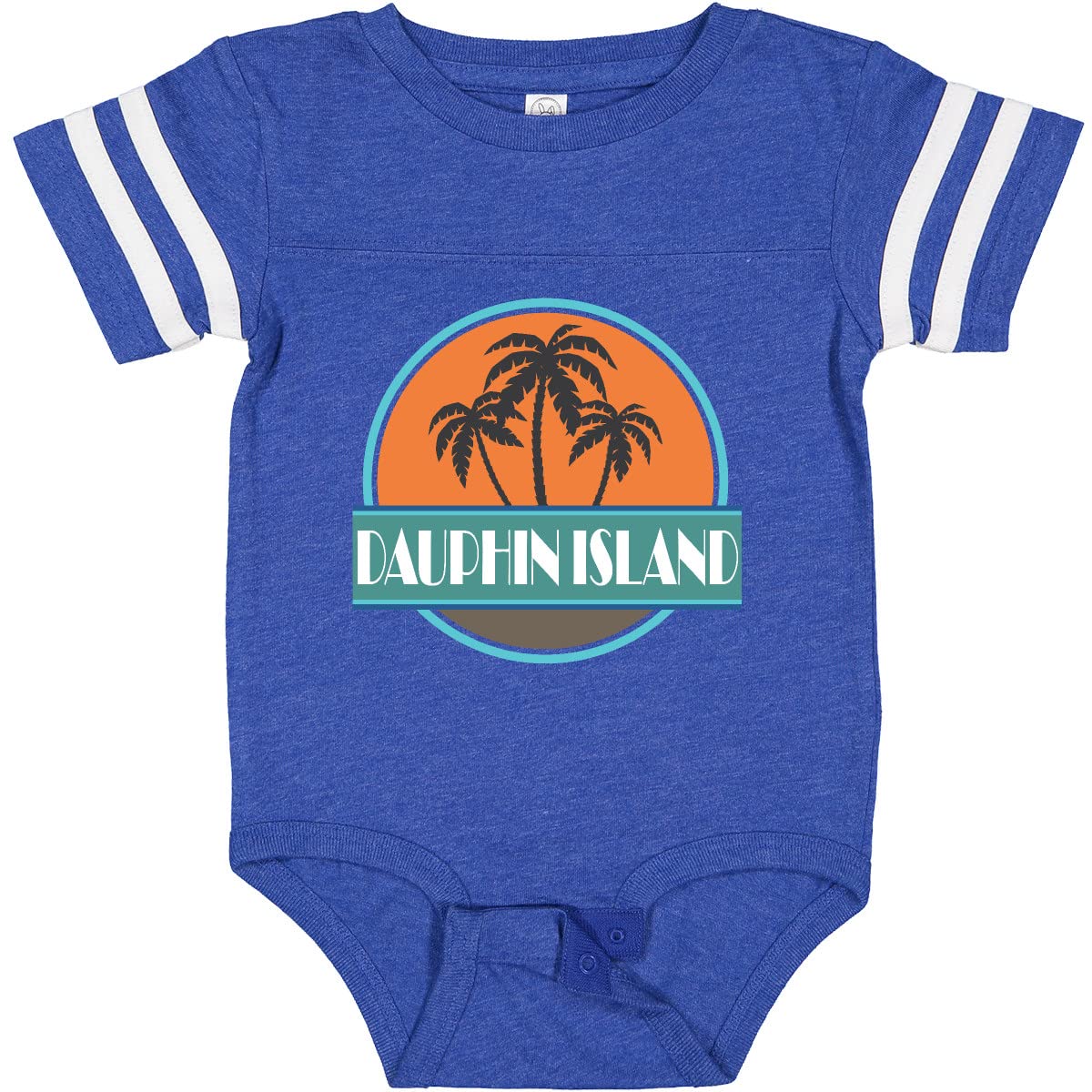 Inktastic Dauphin Island Alabama Vacation Baby Bodysuit - Cute Infant Onesie for Beach Trips & Family Getaways