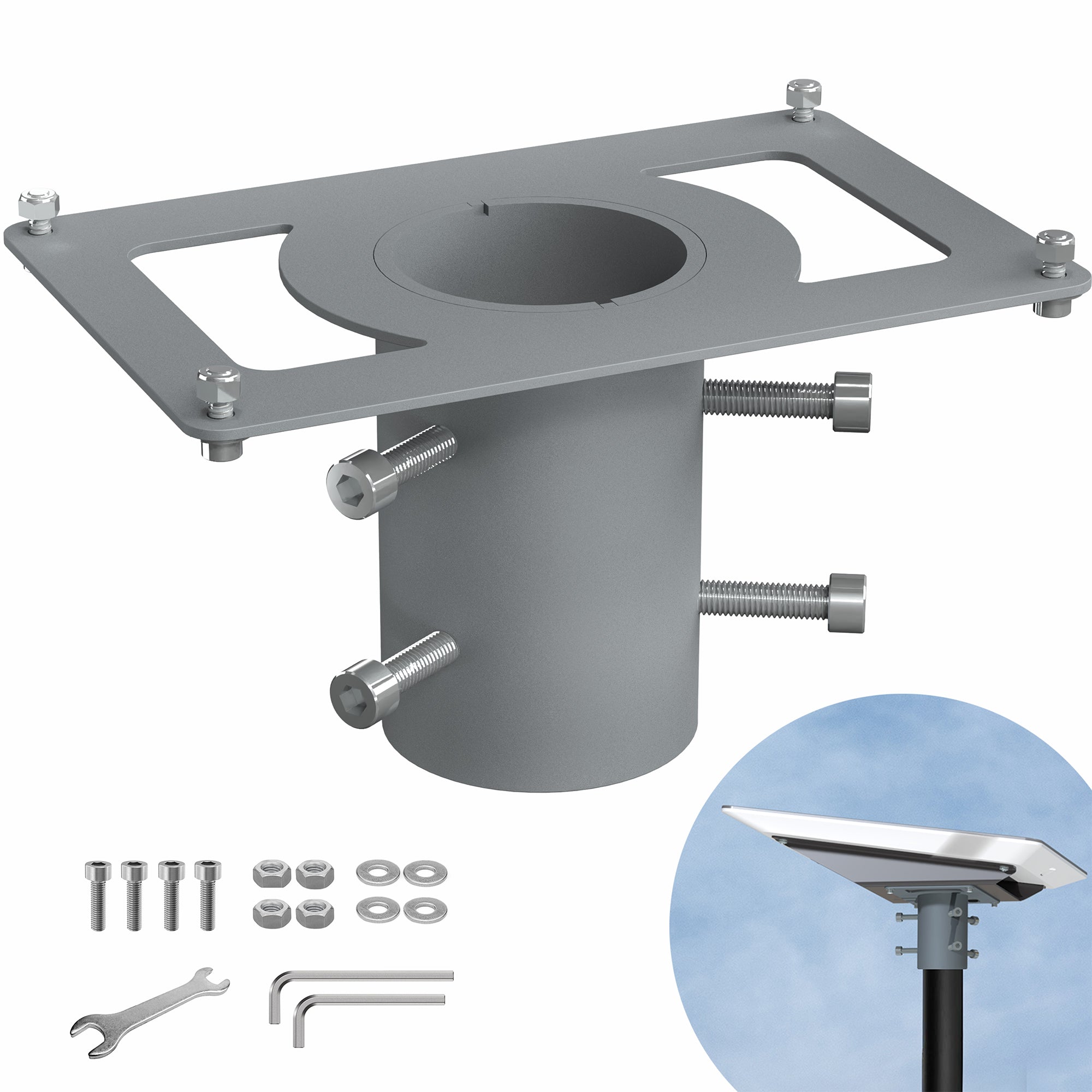 Starlink Pole Adapter - Universal Mounting Kit for Satellite Dish - Perfect for RV, Boat & Off-Grid Internet Setup