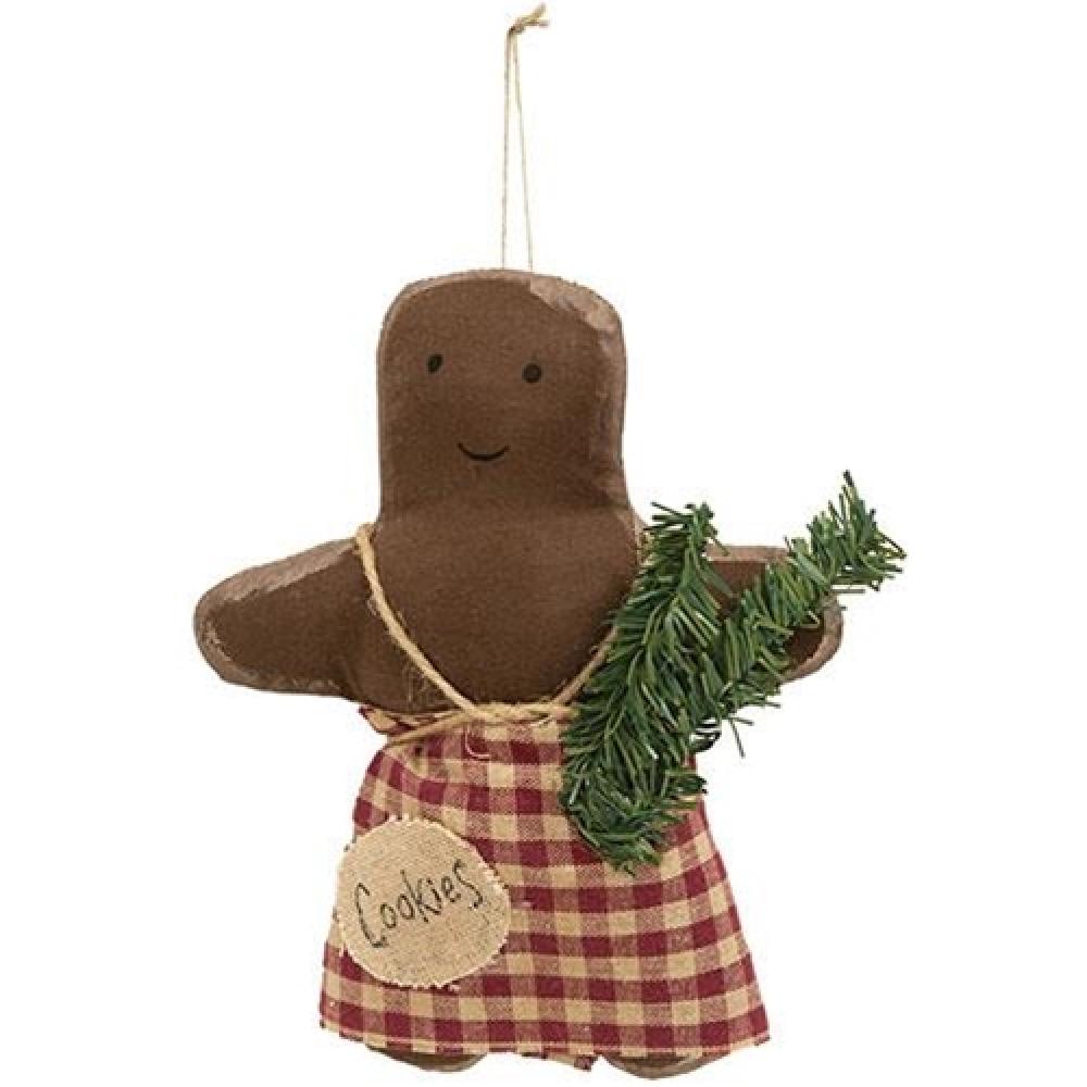 Gingerbread Girl Christmas Ornament - Handmade Holiday Decor for Tree, Gift, or Festive Home Decoration