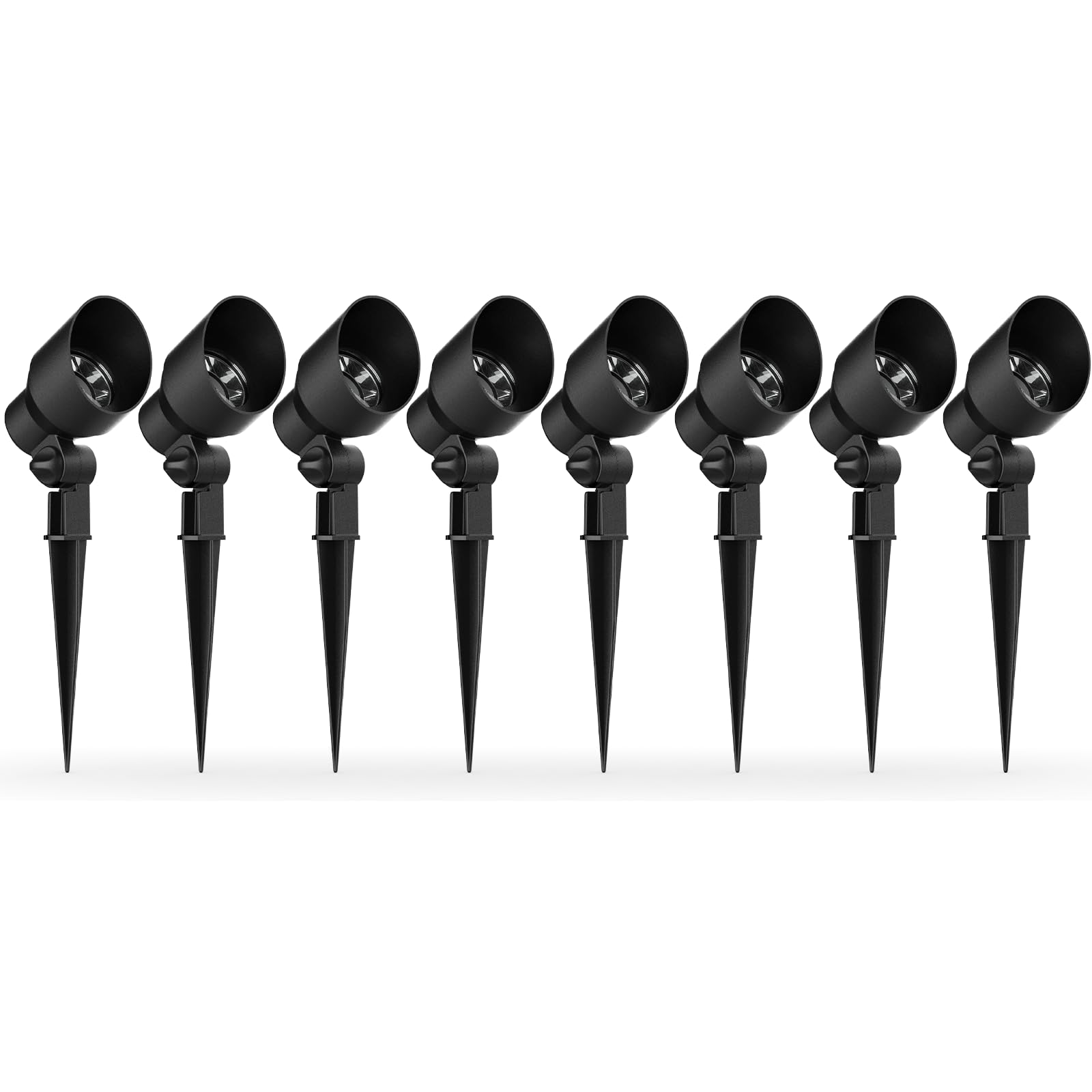 Malibu 12V Low Voltage LED Flood Light - 6W Waterproof Outdoor Landscape Lighting for Garden, Patio, Yard (8 Pack) - Perfect for Pathway Illumination & Accent Lighting
