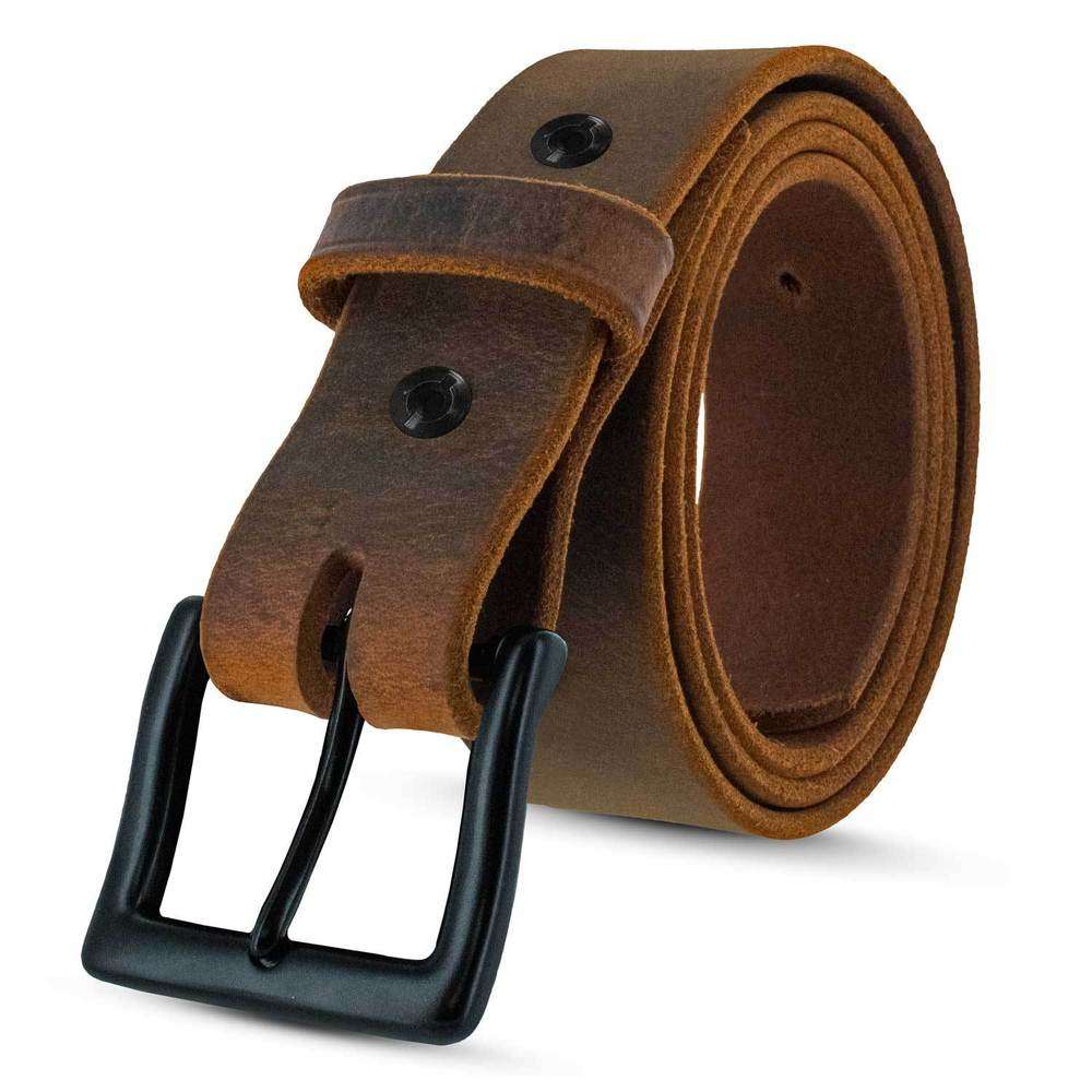 Crazy Horse Genuine Leather Belt for Men - 1.5