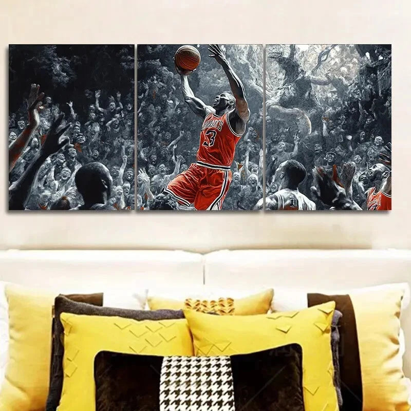 3pcs The Winning Goal Classic Modern Metal Wall Art - Ready to Hang Soccer Decor for Living Room, Bedroom & Office