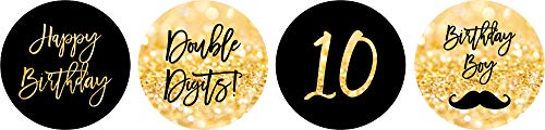 Black & Glitter Gold