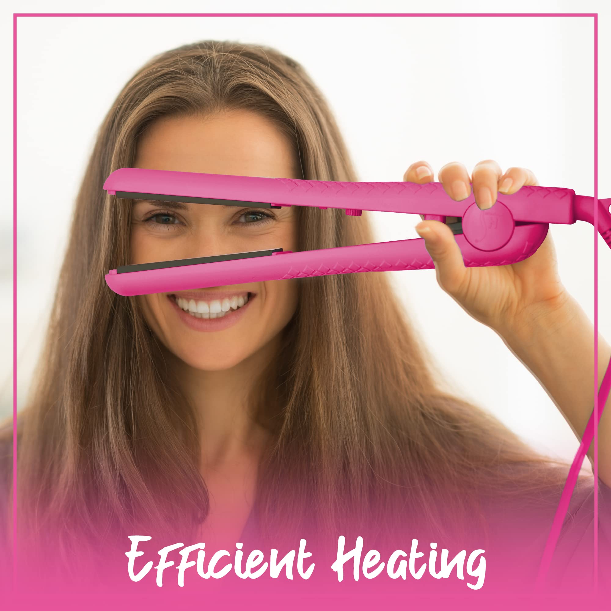 Herstyler Ceramic Flat Iron Hair Straightener for Smooth, Shiny & Frizz-Free Hair - Perfect for Home & Salon Styling