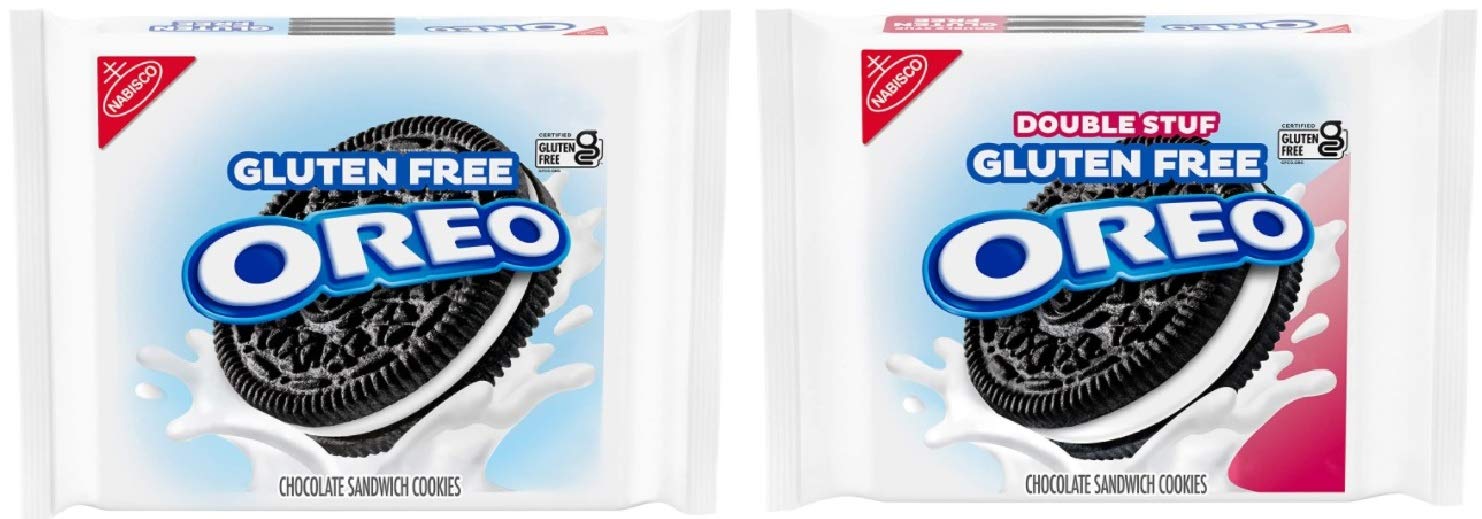 Gluten Free Oreo Cookies Bundle - Regular & Double Stuf (2 Pack) | Vegan, Dairy-Free Snacks for Kids & Adults | Perfect for Lunchboxes, Parties & Desserts