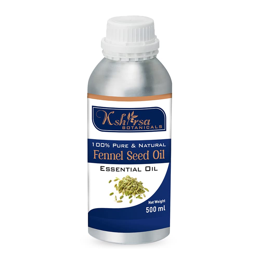 Pure Fennel Seed Oil for Skin, Hair & Aromatherapy - 500ml