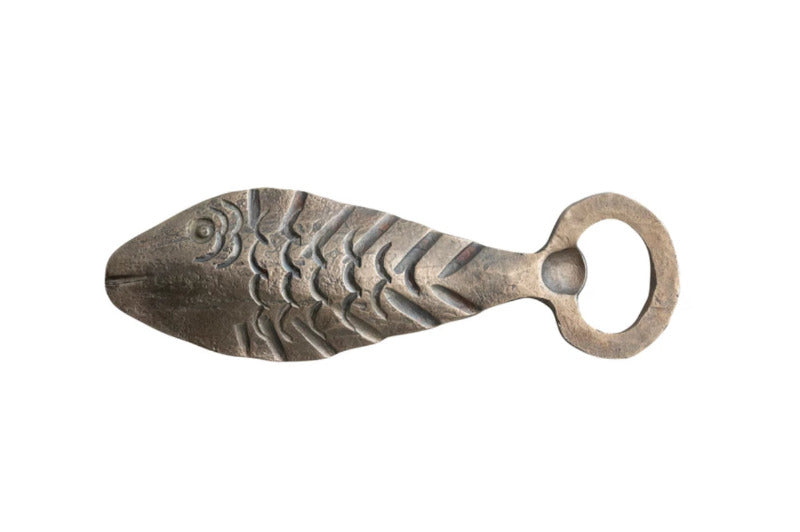 Premium Cast Metal Fish Bottle Opener - Rustic Vintage Style for Beer, Soda & Beverages - Perfect for Parties, BBQs, Beach Outings & Home Bars