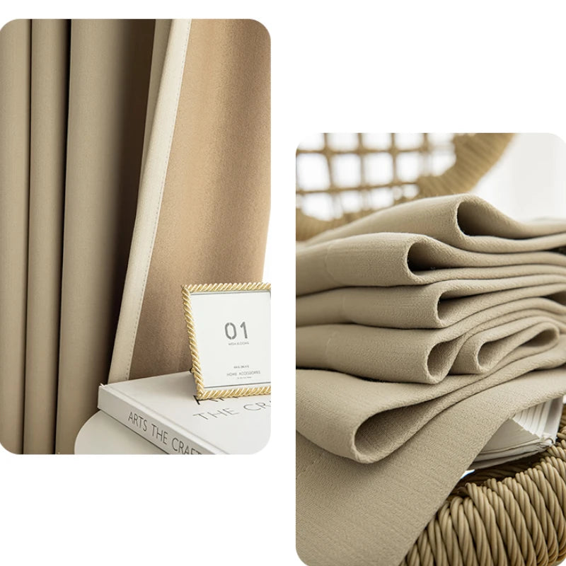 Premium Blackout Curtains - 100% Cotton Linen Blend, Anti-Bacterial & Custom Size for Bedroom, Living Room & Nursery - Light Blocking Thermal Insulated Window Treatment for Better Sleep & Privacy