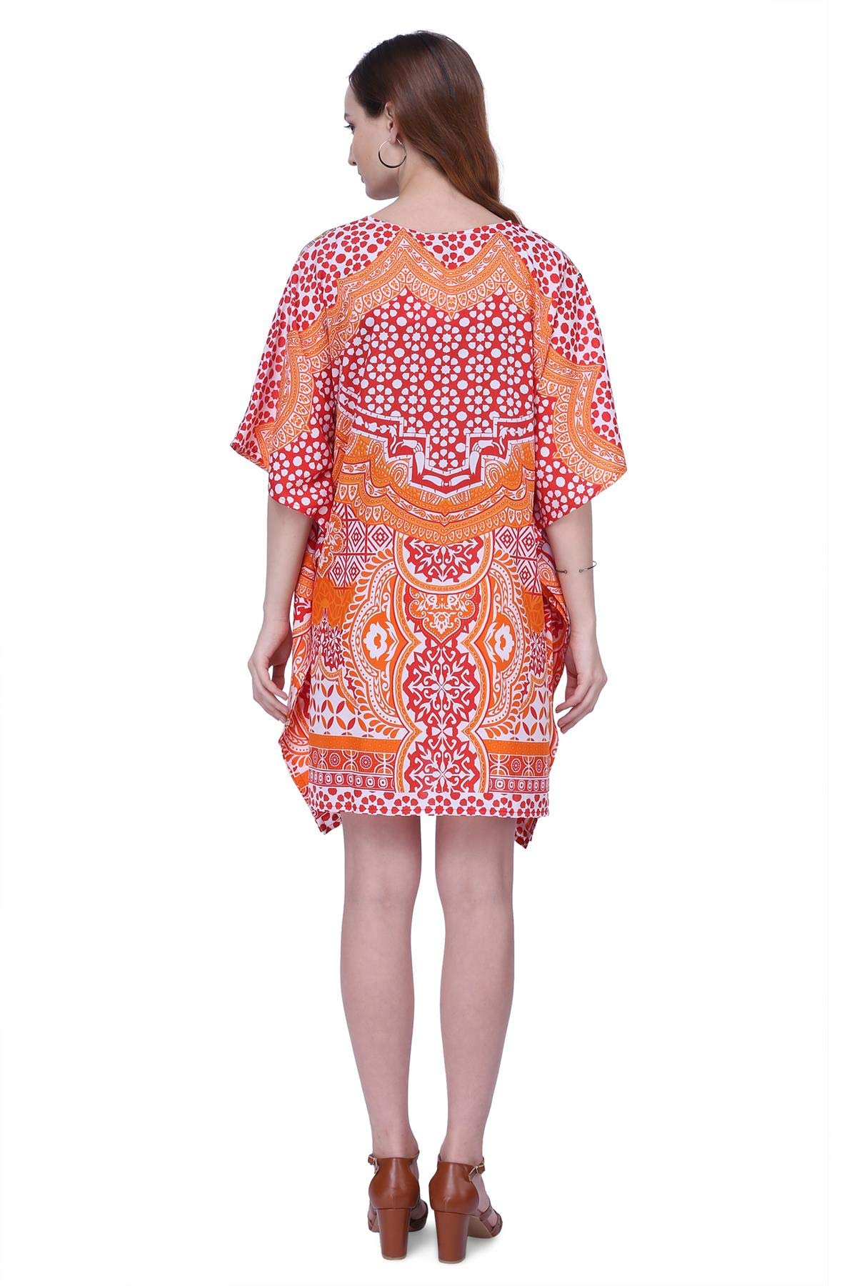Miss Lavish London Women's Kaftan Tunic Kimono Maxi Dress - Flowy Summer Beach Cover Up Dress for Women Plus Size 0X-5X | Perfect for Vacations, Pool Parties & Boho Fashion