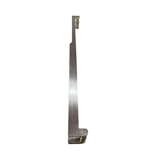 2 Pcs Heavy Duty Steel Bathroom Cabinet Handles with Satin Nickel Finish - Thickened Solid Copper Plate Black Handles for Kitchen & Bathroom Cabinets - Curved Design Cabinet Pulls for Drawers, Vanities & Furniture Hardware