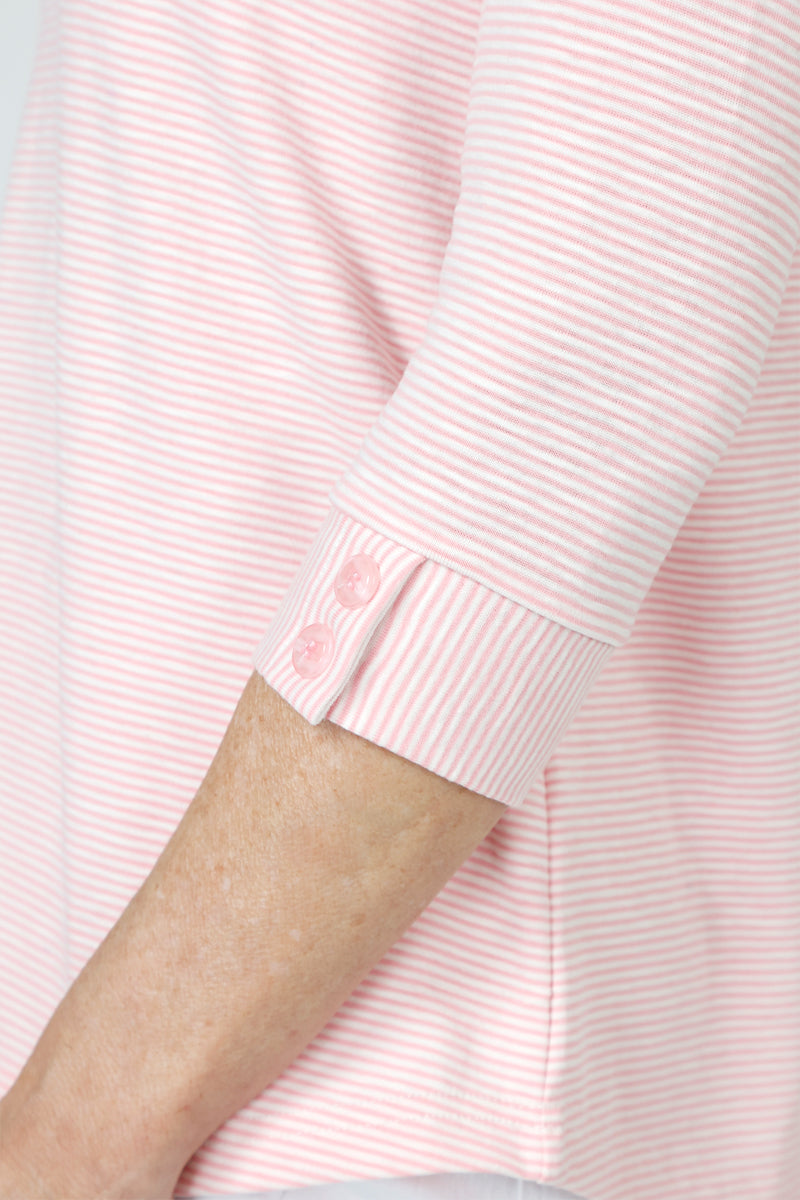 Stylish Striped Button Cuff Blouse for Women | Fashionable Long Sleeve Tops | Perfect for Office, Casual Wear & Date Nights