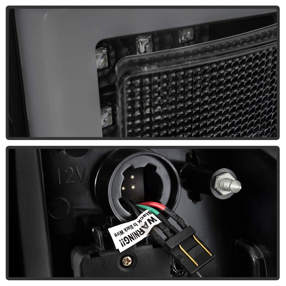 ACANII Black Smoked LED Tail Lights for 2016-2023 Toyota Tacoma - Dual Tube Brake Lamps (Driver & Passenger Side) | Enhanced Visibility & Style for Night Driving & Off-Road Adventures