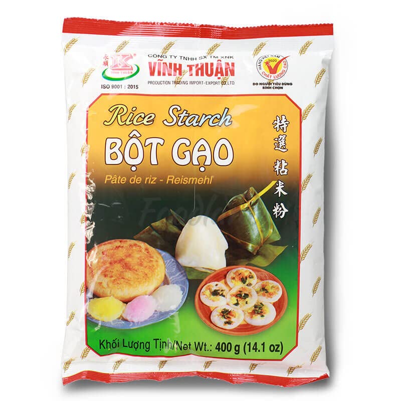Vinh Thuan Rice Starch - Gluten Free Bot Gao - 14.1 oz (Pack of 3) - Perfect for Baking, Cooking & Asian Cuisine