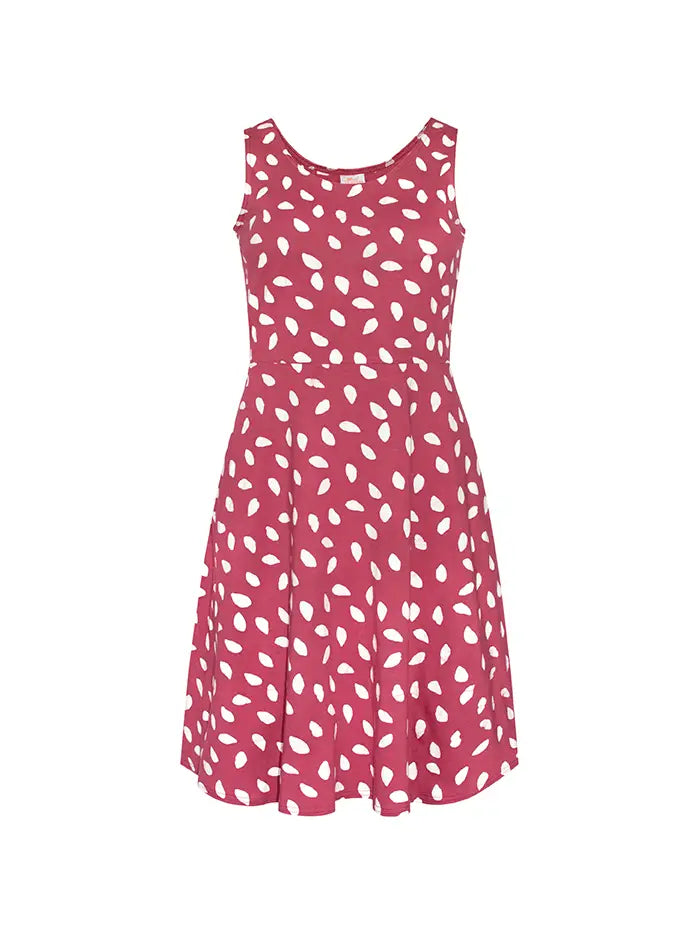 Elegant Rosewood Fit & Flare Dress for Women - Vintage Style Midi Dress with Floral Print - Perfect for Weddings, Parties & Date Nights